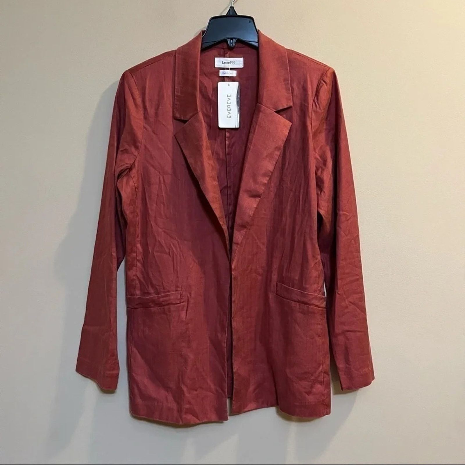 Other Level 99 Rachel Stretch Linen Tencel Blazer NWT Sz L Size L / US 10 / IT 46 - 1 Thumbnail