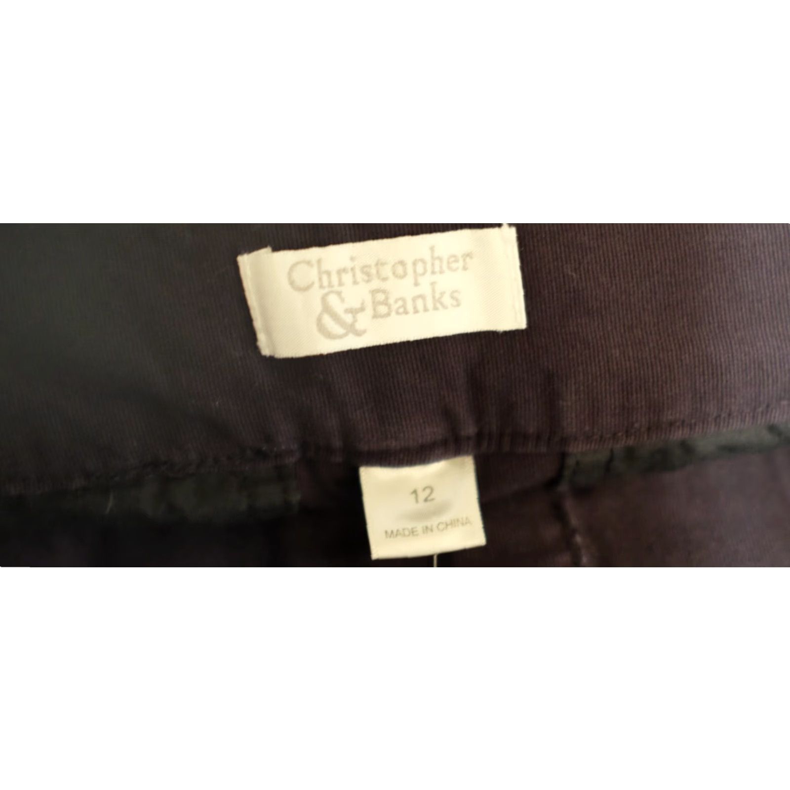 Vintage NWT Christopher & Banks Navy Blue Flat Front Pants Women's 12 Dress Pants Flat Front 100% Cotton Straight Leg Mens? Womens Size 34" / US 12 / IT 48 - 7 Thumbnail