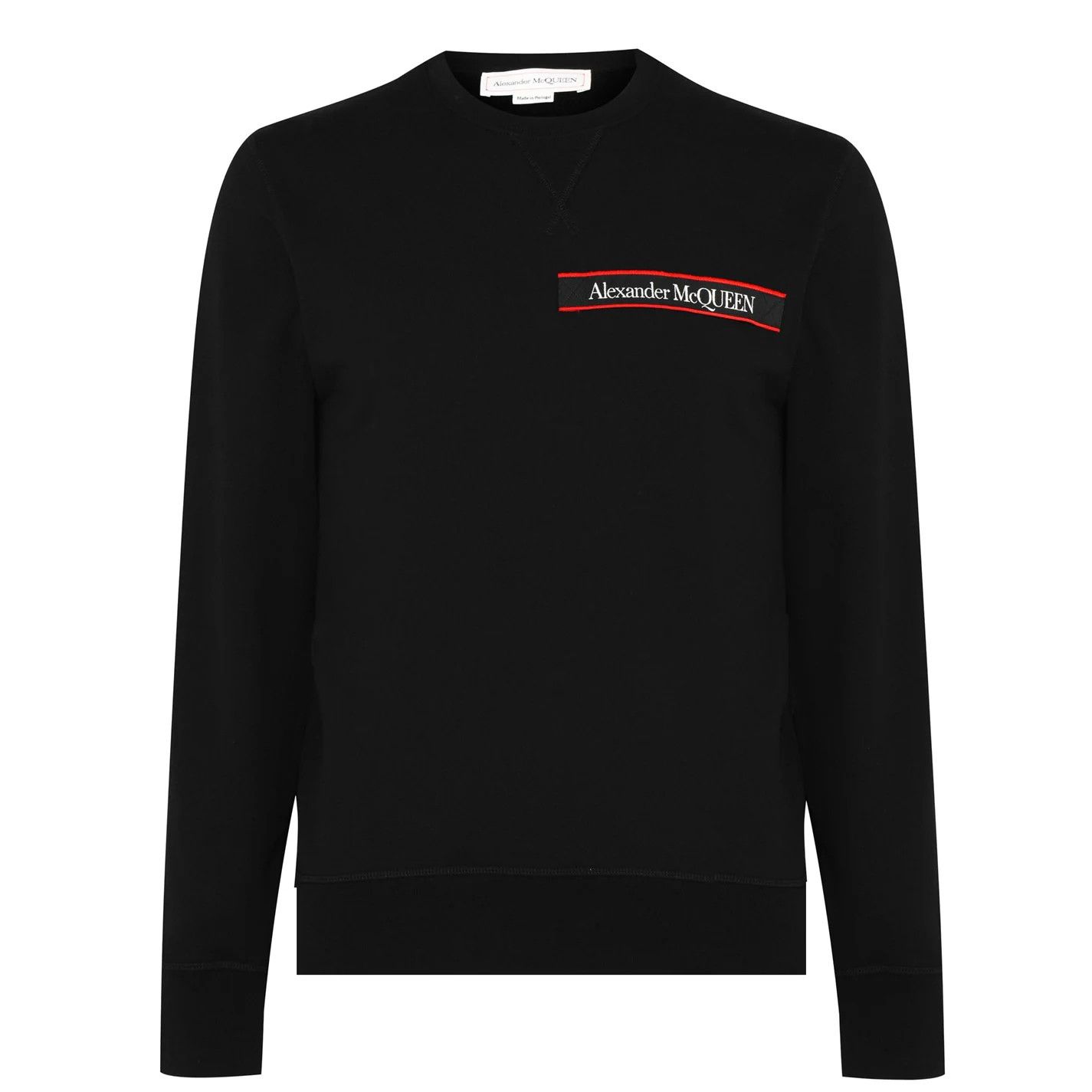 Alexander McQueen o1g2r1mq0326 Logo Tape Sweatshirt in Black Size US XXL / EU 58 / 5 - 1 Thumbnail