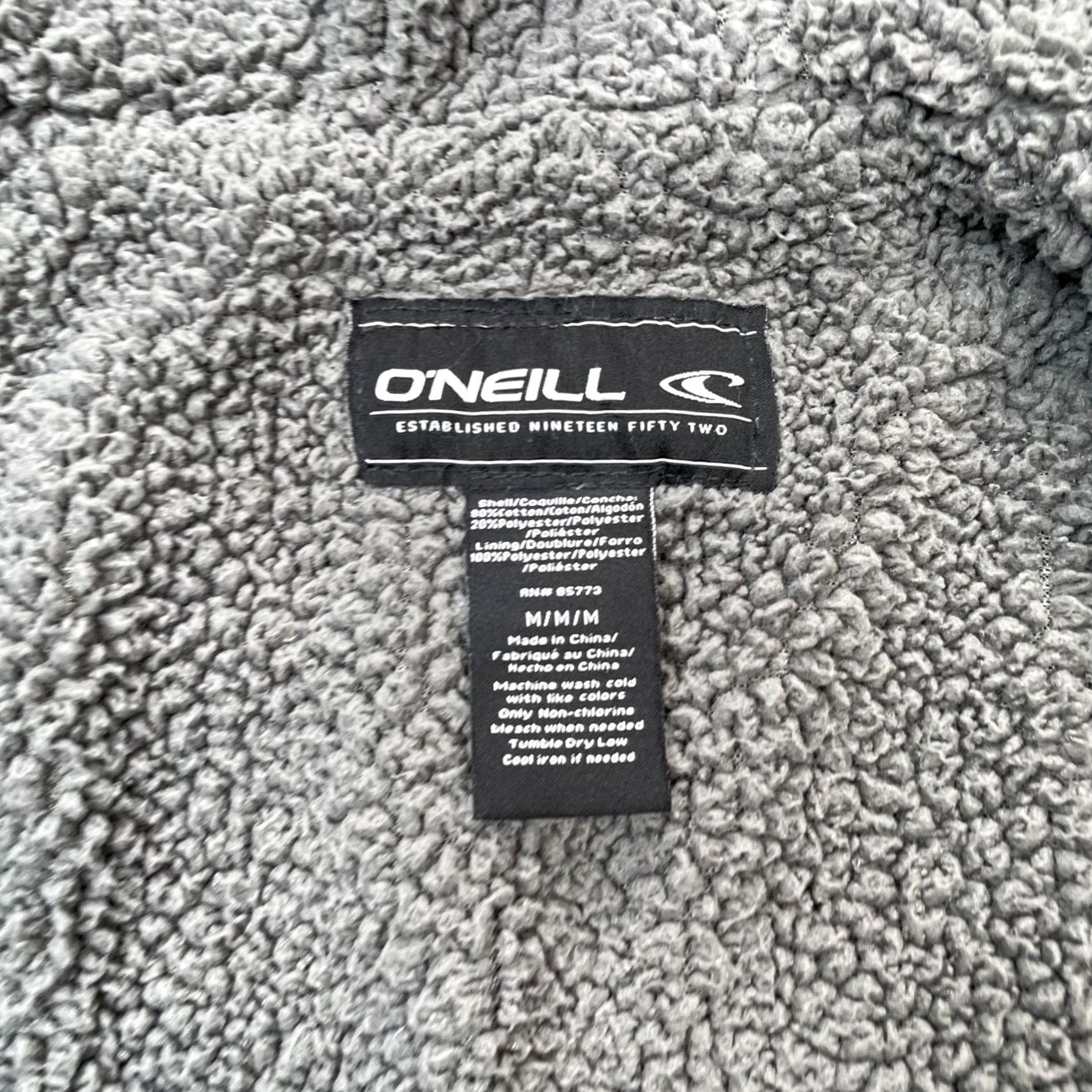 Vintage O'Neal Hoodie Men Medium Gray Blue Cotton Sherpa Lined Pockets Full Zip Insulated Size US M / EU 48-50 / 2 - 5 Thumbnail