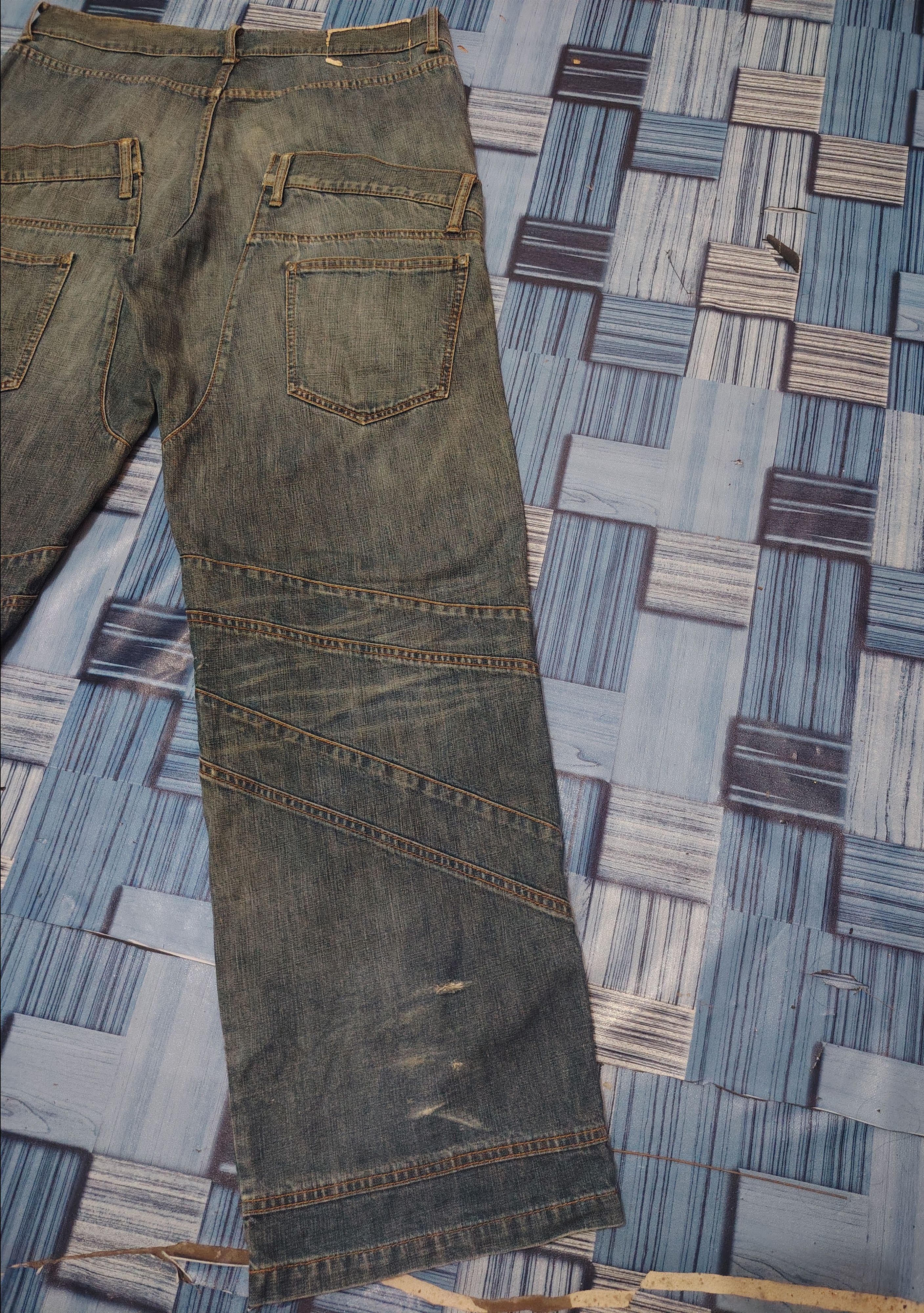 Who Decides War Rare Double Waist Japanese Incredible Distressed Baggy Style Size US 34 / EU 50 - 23 Thumbnail