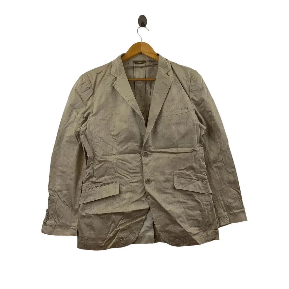 Yohji Yamamoto Vintage YOHJI YAMAMOTO x AAR 2 Button Beige Blazer Sport Size 42R - 1 Thumbnail