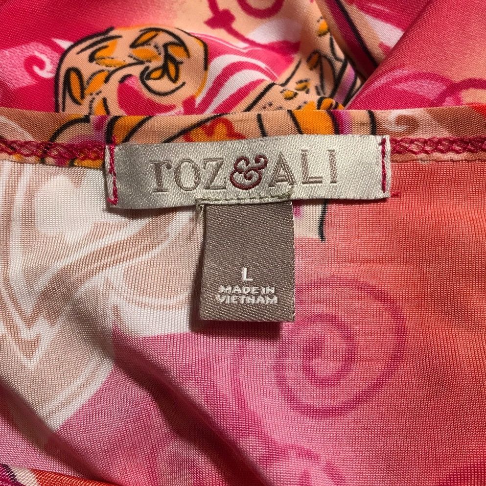 Other Roz & Ali Paisley Layered Round Neck Sleeveless Blouse L Size L / US 10 / IT 46 - 3 Thumbnail