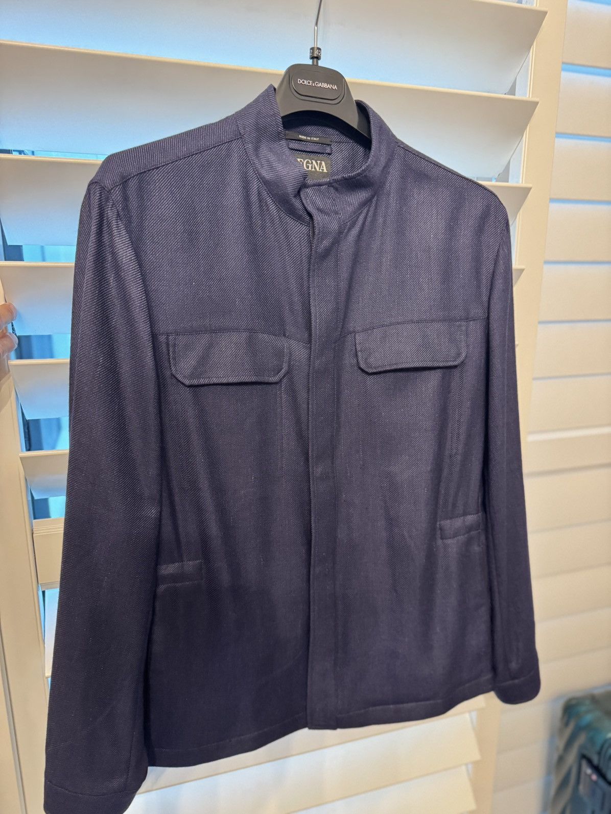 Ermenegildo Zegna Zegna Men’s Cashmere/Blend Blouson Jacket Size US L / EU 52-54 / 3 - 5 Thumbnail