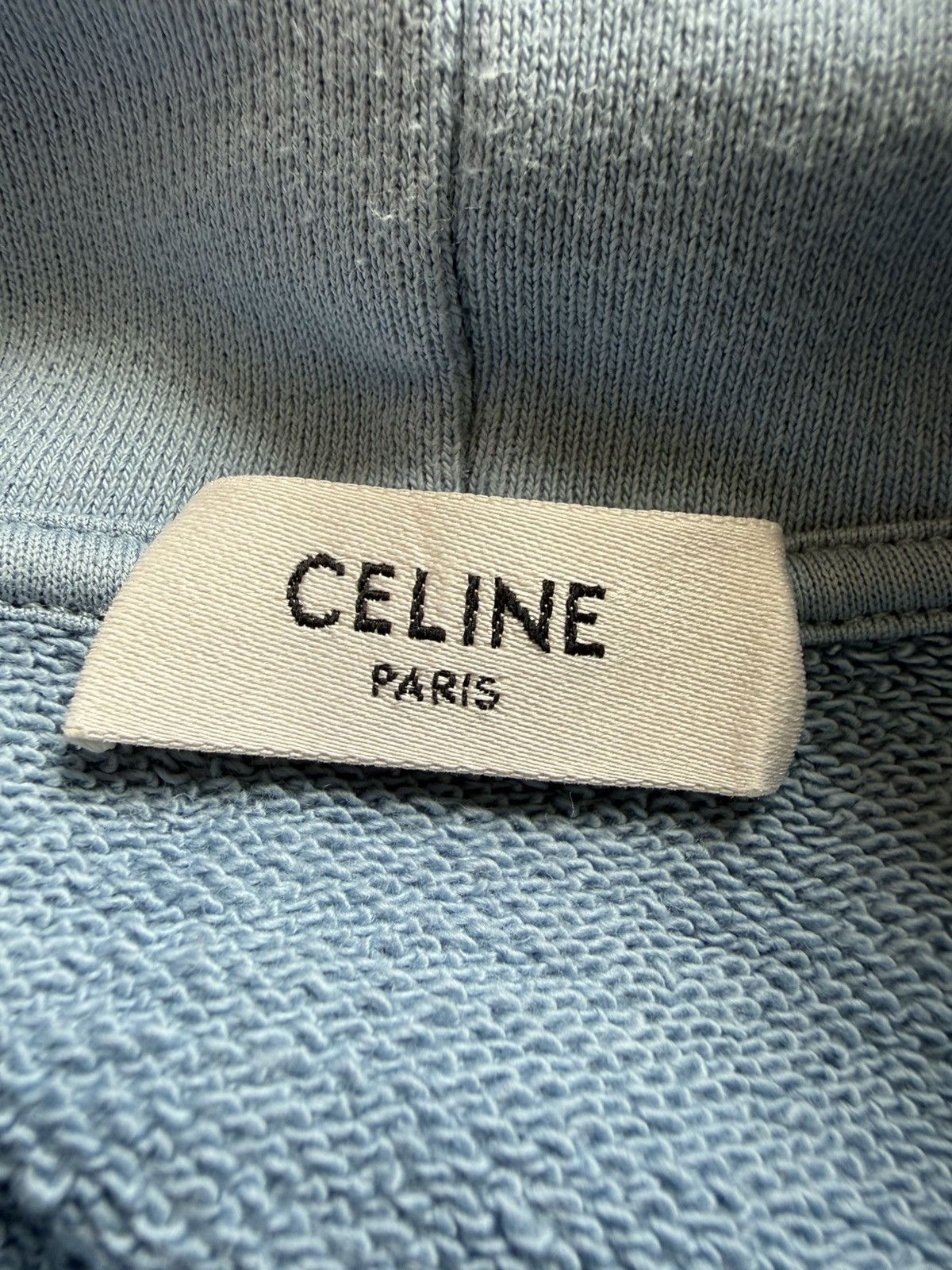 Celine Celine blue black logo hoodie Hedi Slimane grail Size US L / EU 52-54 / 3 - 23 Thumbnail