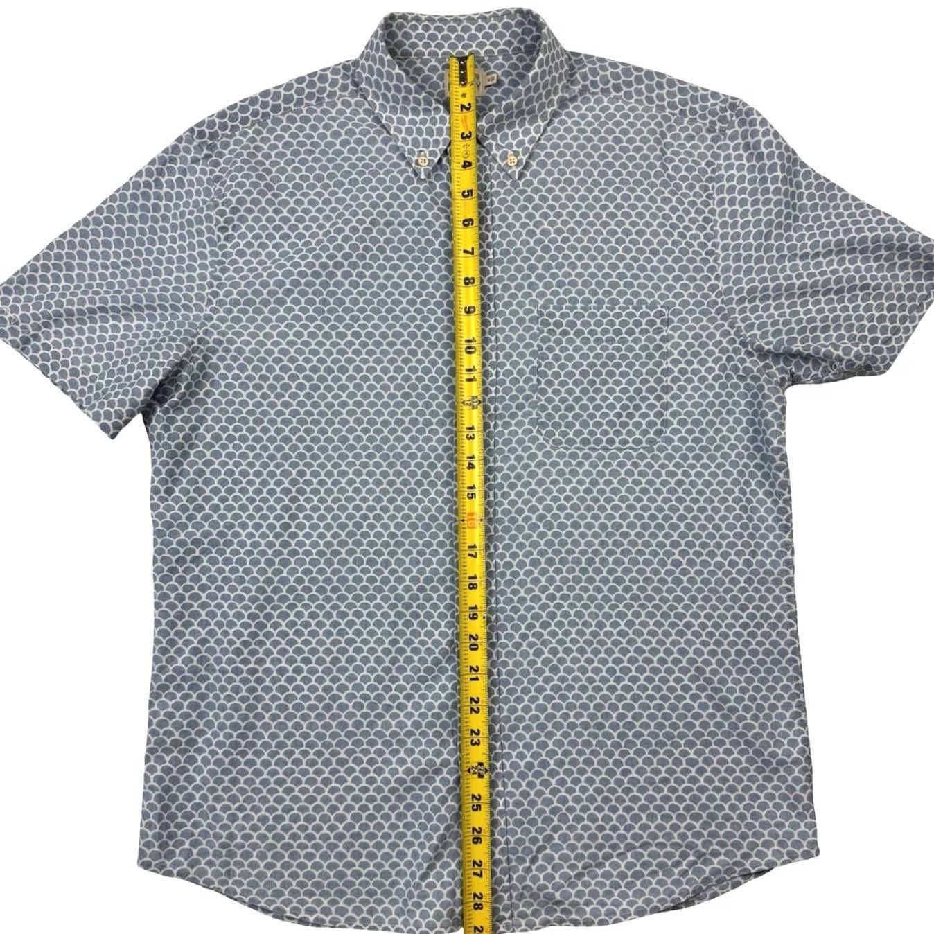 Faherty Faherty Men's Cotton S/S Button Shirt Blue/White • Medium Shirt Size US M / EU 48-50 / 2 - 5 Thumbnail