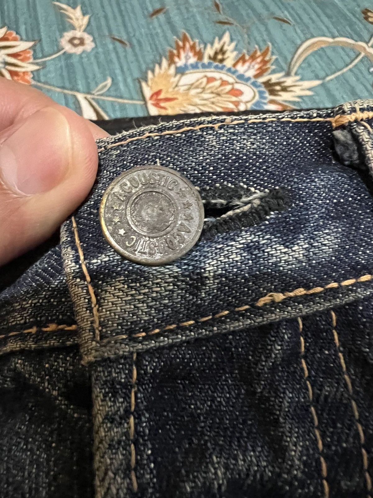 If Six Was Nine × Seditionaries 💥BAGGY💥VINTAGE 90’s ACOUSTIC DISTRESSED SELVEDGE JEANS Size US 34 / EU 50 - 7 Thumbnail