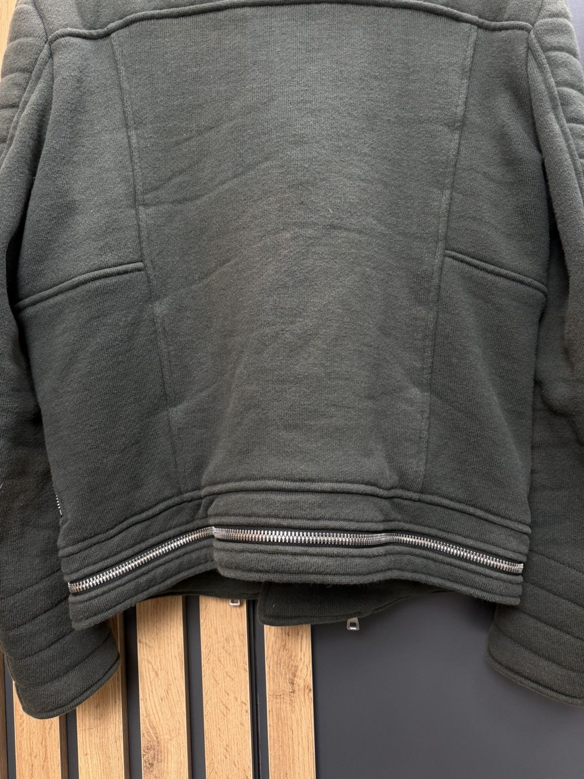 Balmain Balmain Biker Zip Jacket Faded Olive Size L Size US L / EU 52-54 / 3 - 15 Thumbnail