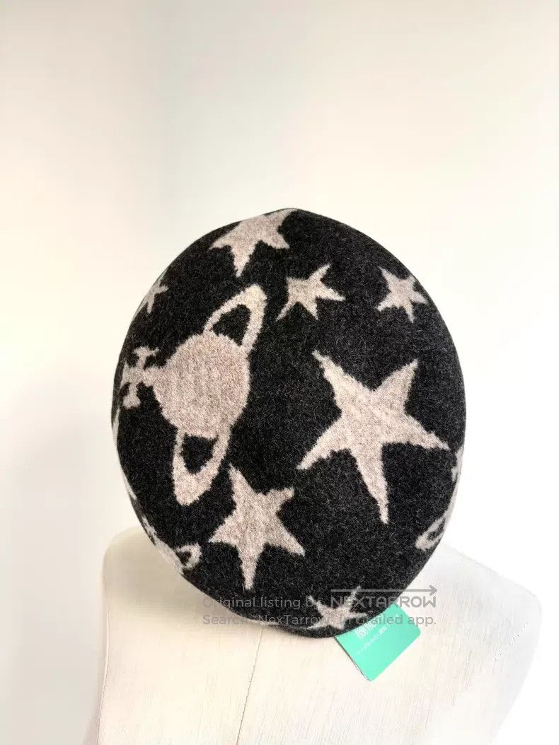 Vivienne Westwood Vivienne Westwood Black Saturn Star Beret Size ONE SIZE - 3 Thumbnail