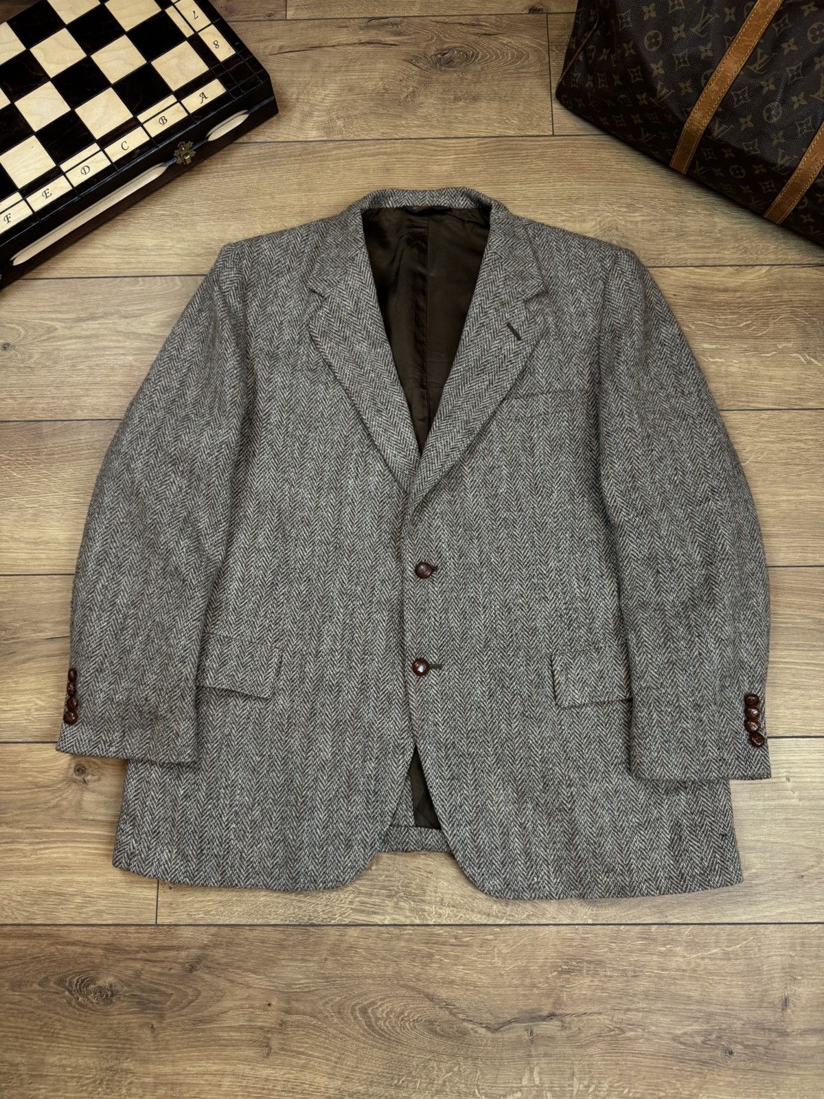 Harris Tweed Vintage wool blazer Harris Tweed original luxury item Size 48R - 1 Thumbnail