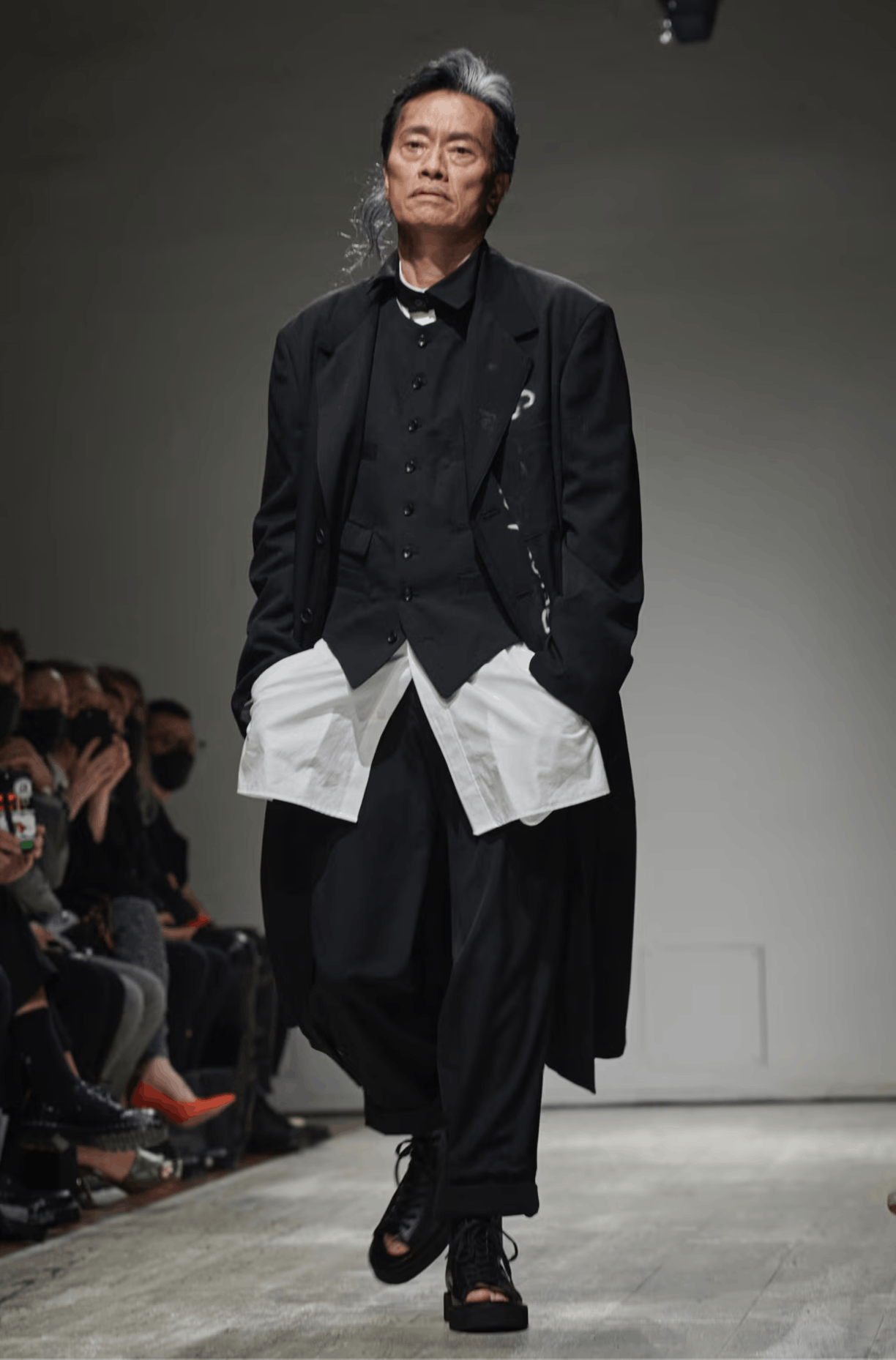 Yohji Yamamoto Yohji Yamamoto Pour Homme - TA/TUXEDO Layered Long Jacket Size US L / EU 52-54 / 3 - 1 Thumbnail