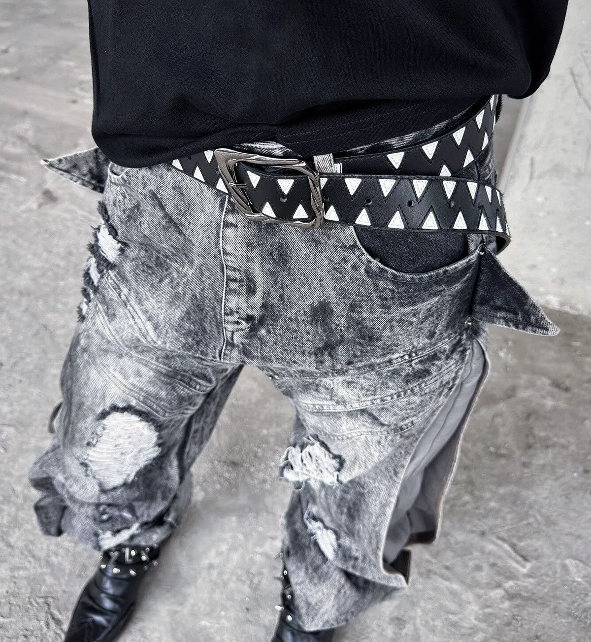 Japanese Brand × Vintage Retro punk rock aesthetic sawtooth cross y2k belt Size ONE SIZE - 1 Thumbnail