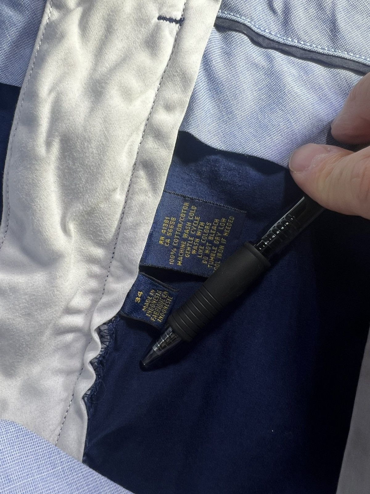 Polo Ralph Lauren Polo Ralph Lauren sz 34 Navy Shorts Classic Fit Casual Chino Size US 34 / EU 50 - 9 Thumbnail