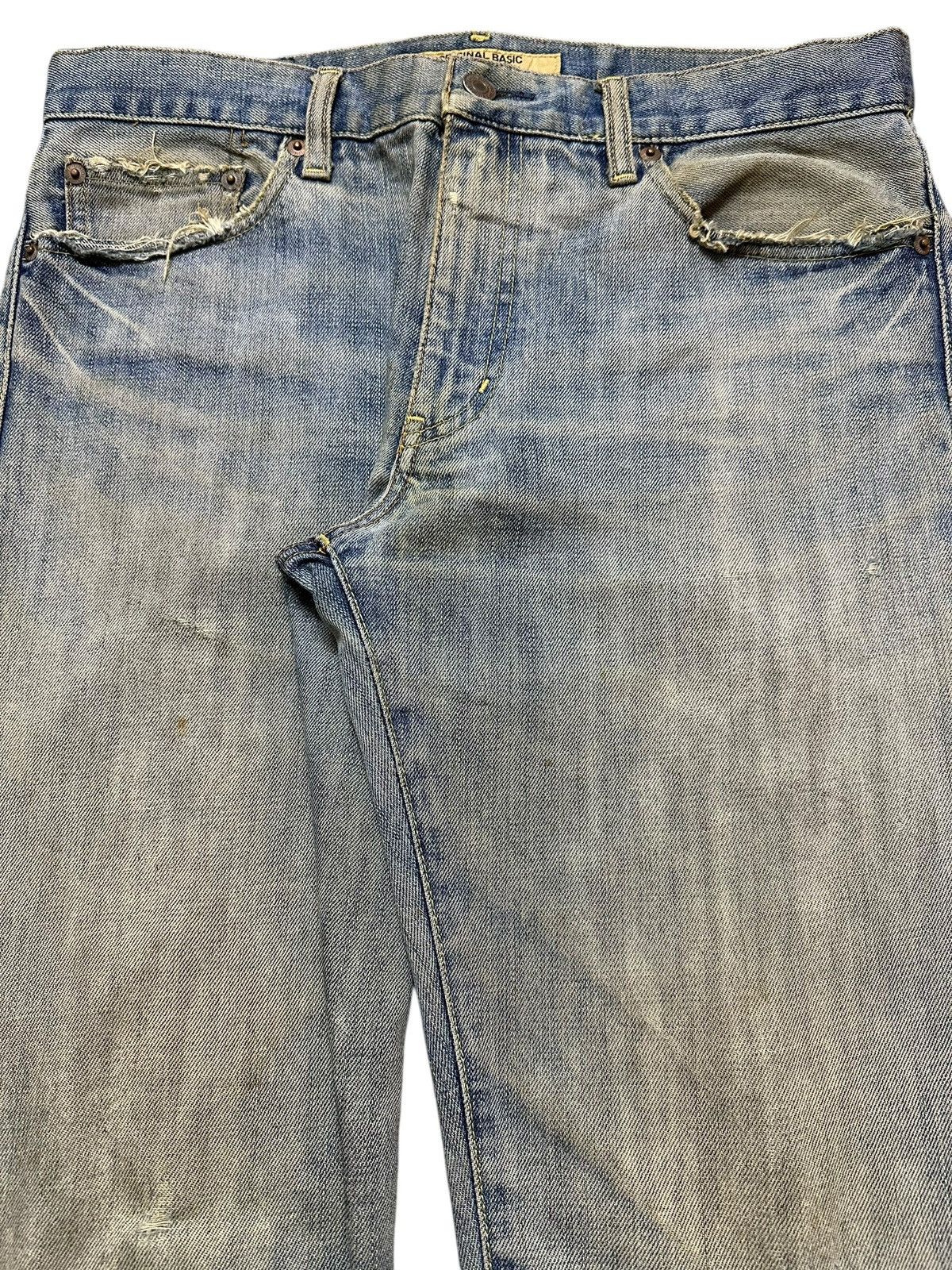 Japanese Brand Vintage Japanese Uniqlo Mud Wash Distress Style Jeans Size US 32 / EU 48 - 4 Thumbnail