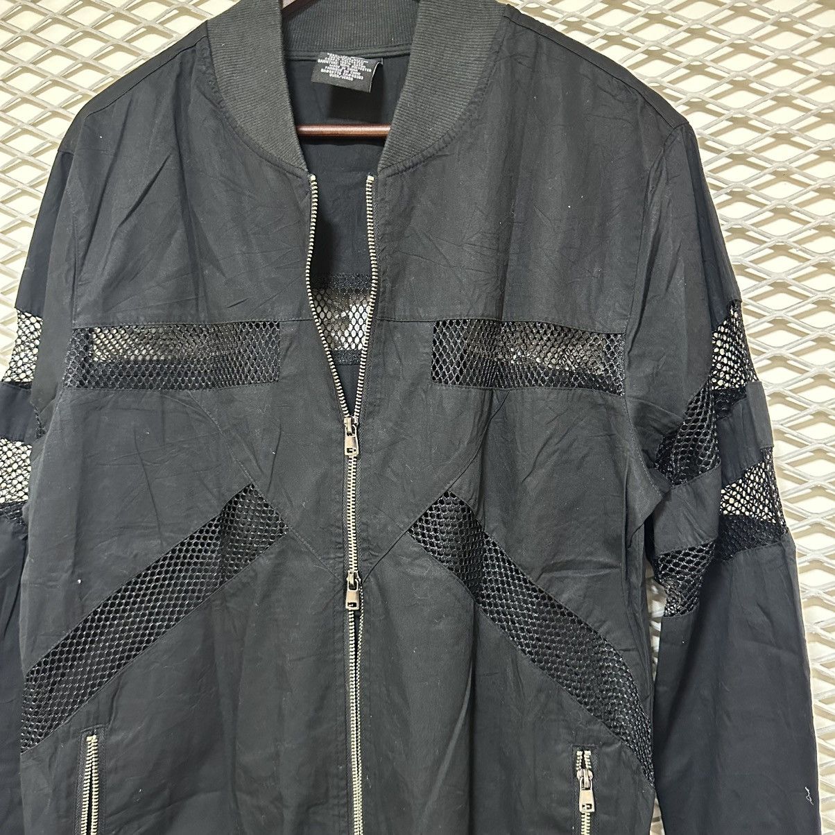 Issey Miyake DOUBLEZIP BOMBER JACKET ISSEY MIYAKE STYLE WITH MESH PATTERN Size US M / EU 48-50 / 2 - 3 Thumbnail