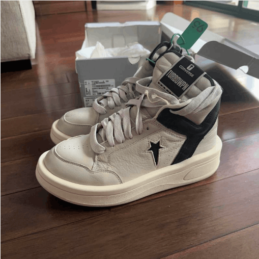 Rick Owens Rick Owens mid-top sneakers black and white Size US 10 / EU 43 - 1 Thumbnail