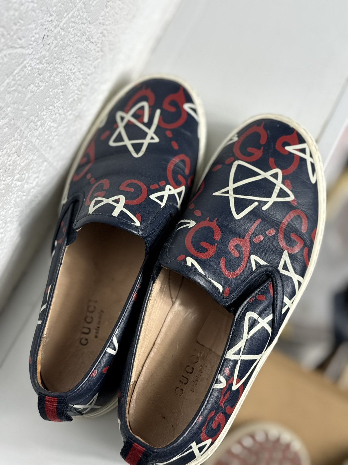 Gucci Gucci Leather Loafers Slip On GG Luxury Vintage Women’s Size US 6 / IT 36 - 9 Thumbnail
