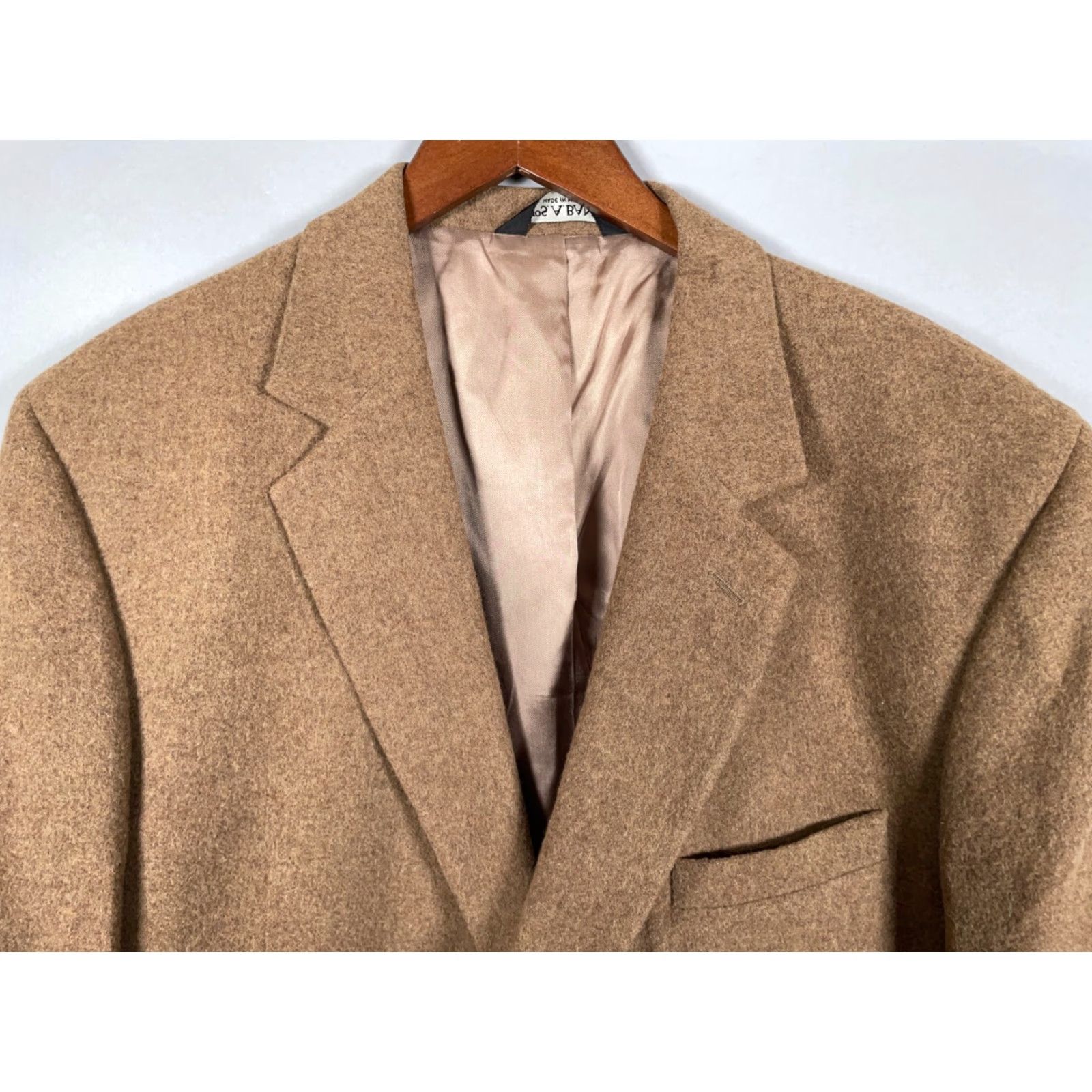 Jos. A. Bank Jos. A. Bank Blazer Mens 46 Regular Camel Hair Two-Button Jacket Brown Solid Notch Lapel Vintage? No (rearranged as requested) Size 46R - 3 Thumbnail