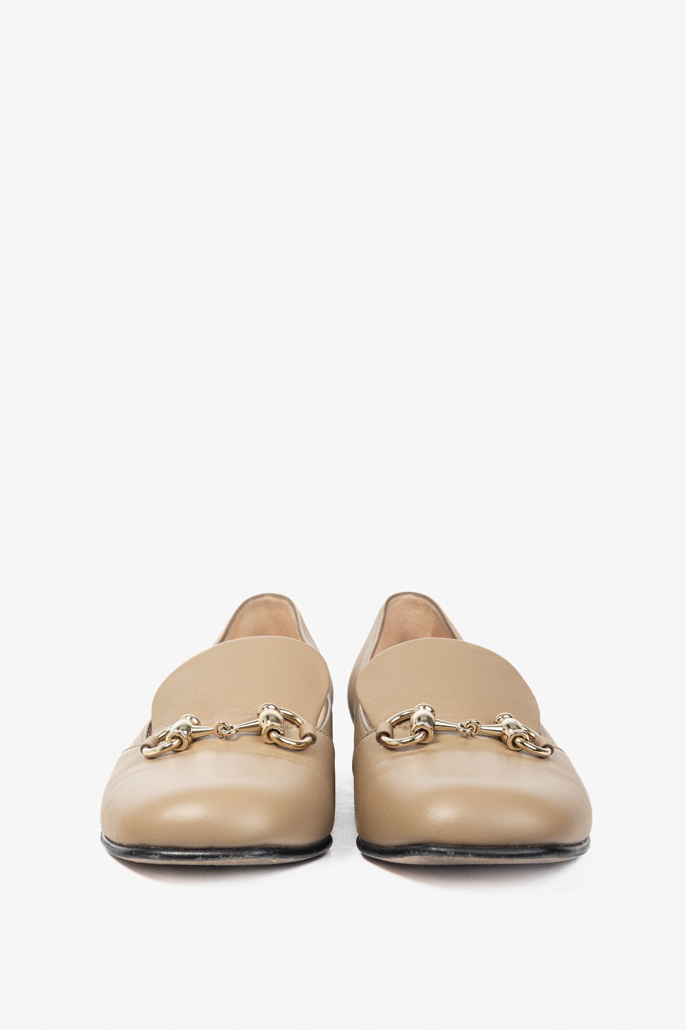 Gucci Gucci Beige Horsebit Leather Loafers Size US 5 / IT 35 - 3 Thumbnail