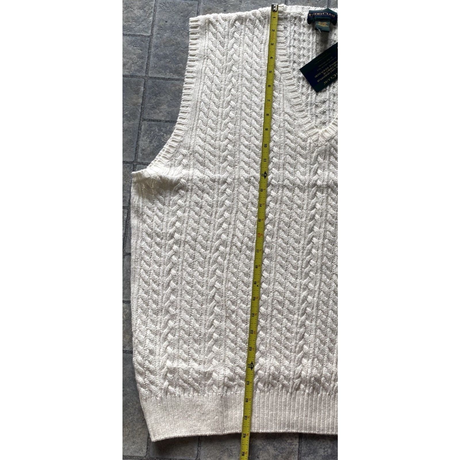 Izod VINTAGE IZOD CLUB Golf Sweater Vest Mens XL Frank Sinatra Embroidered Cable Knit Size US XL / EU 56 / 4 - 7 Thumbnail
