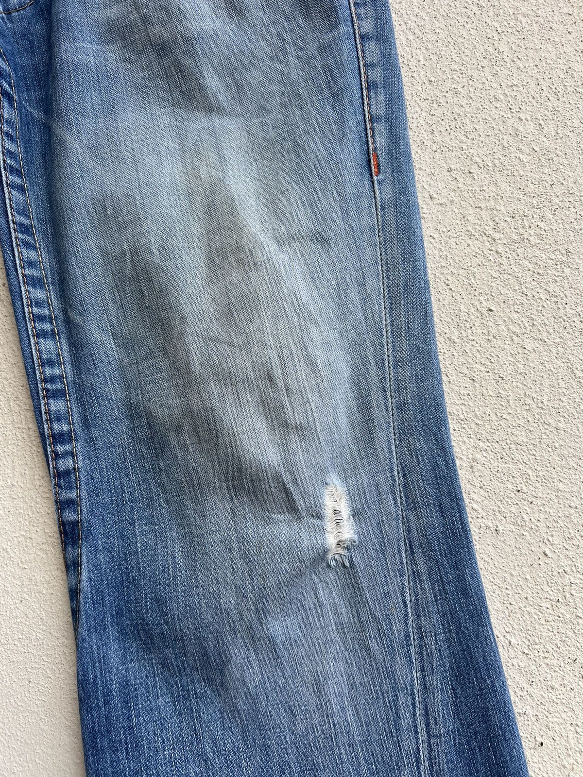 True Religion Vintage 00s TR Joey Distress Fade Mud Denim Flare Jeans Size US 32 / EU 48 - 12 Thumbnail