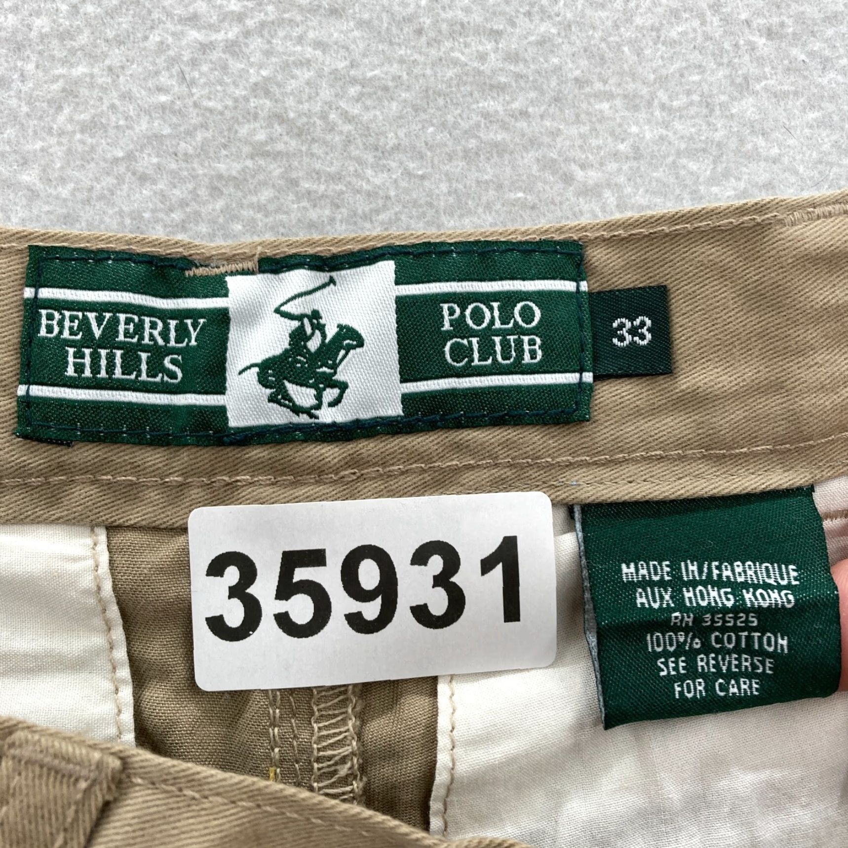 Beverly Hills Polo Club VINTAGE Beverly Hills Polo Club Duplex Shorts Mens 33 Khaki Beige Pleated Chino Size US XS / EU 42 / 0 - 4 Thumbnail