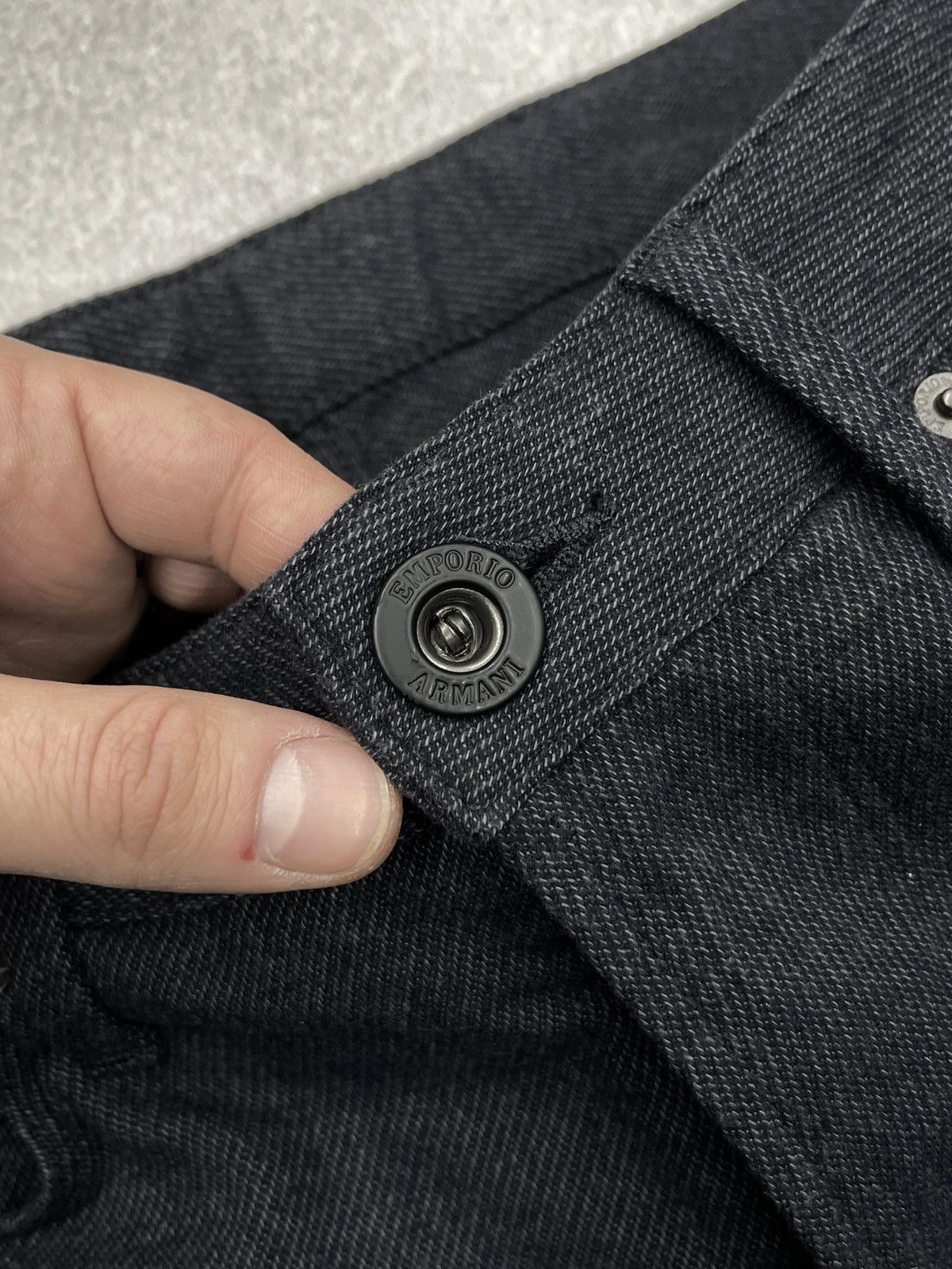 Emporio Armani Mens Emporio Armani J6 Herringbone Pants Grey Size 30 Size US 30 / EU 46 - 11 Thumbnail