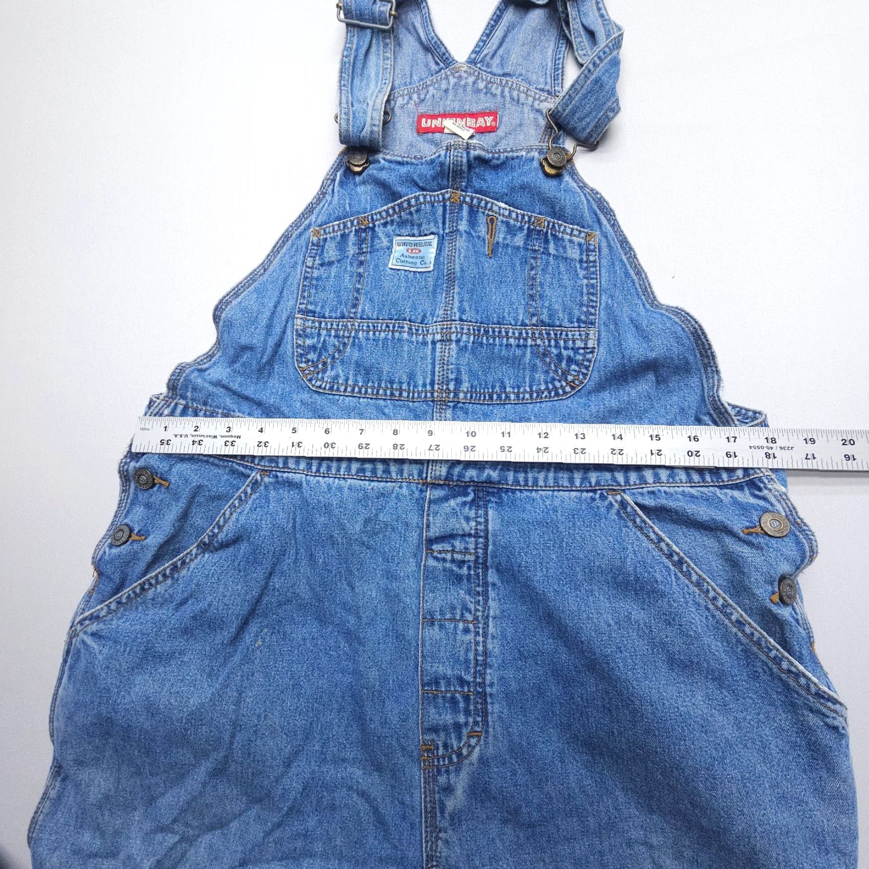 Vintage VINTAGE Unionbay Denim Carpenter Overalls Mens Large Blue 90s Y2K Workwear Bib Jeans 5-Pocket Design, Regular, 36x28, USA, 90s Theme, Mens Size US 33 - 7 Thumbnail