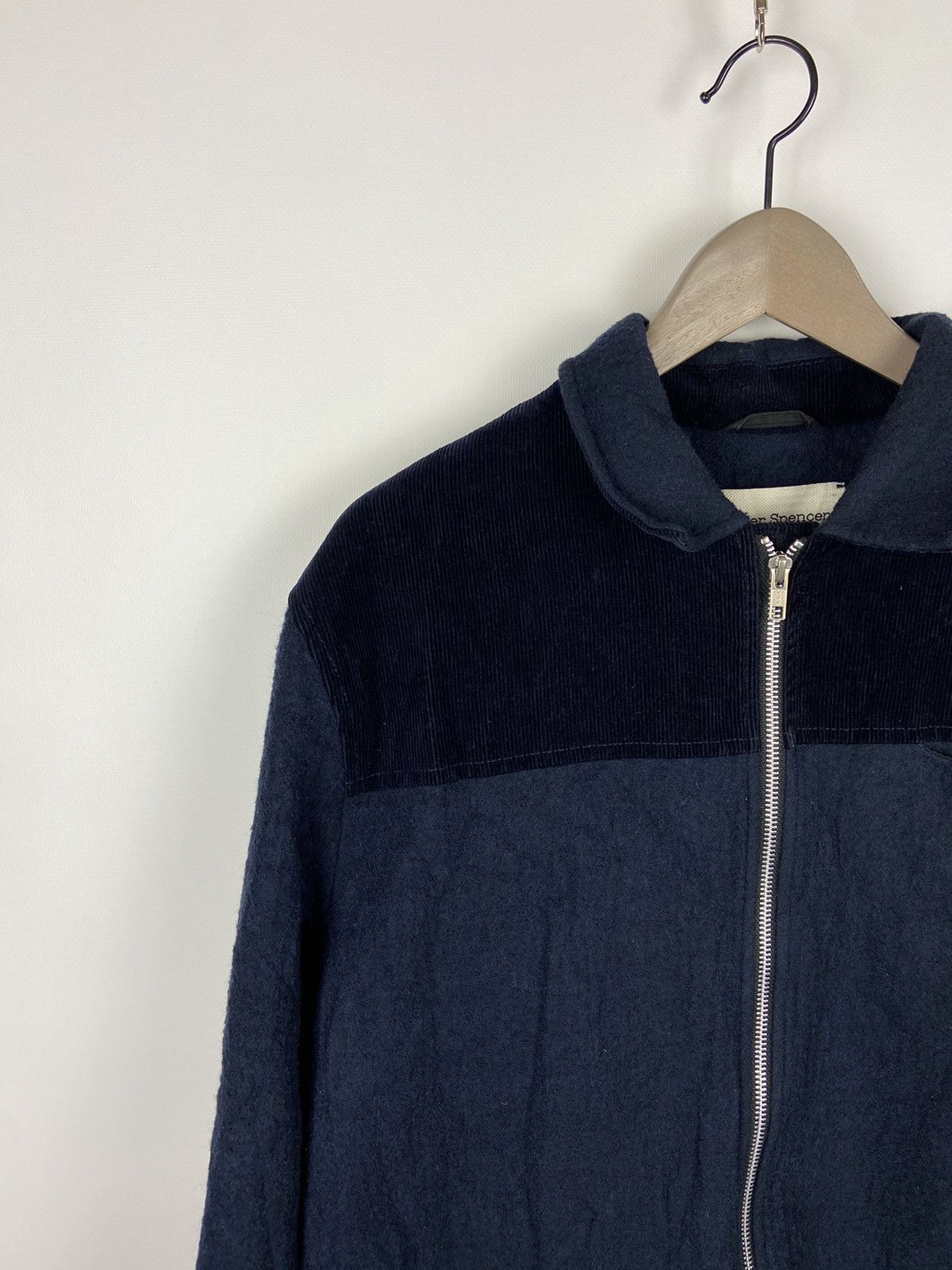 Designer × Oliver Spencer Oliver Spencer Corduroy/Wool Zip Up Jacket Blue Men Size US S / EU 44-46 / 1 - 4 Thumbnail