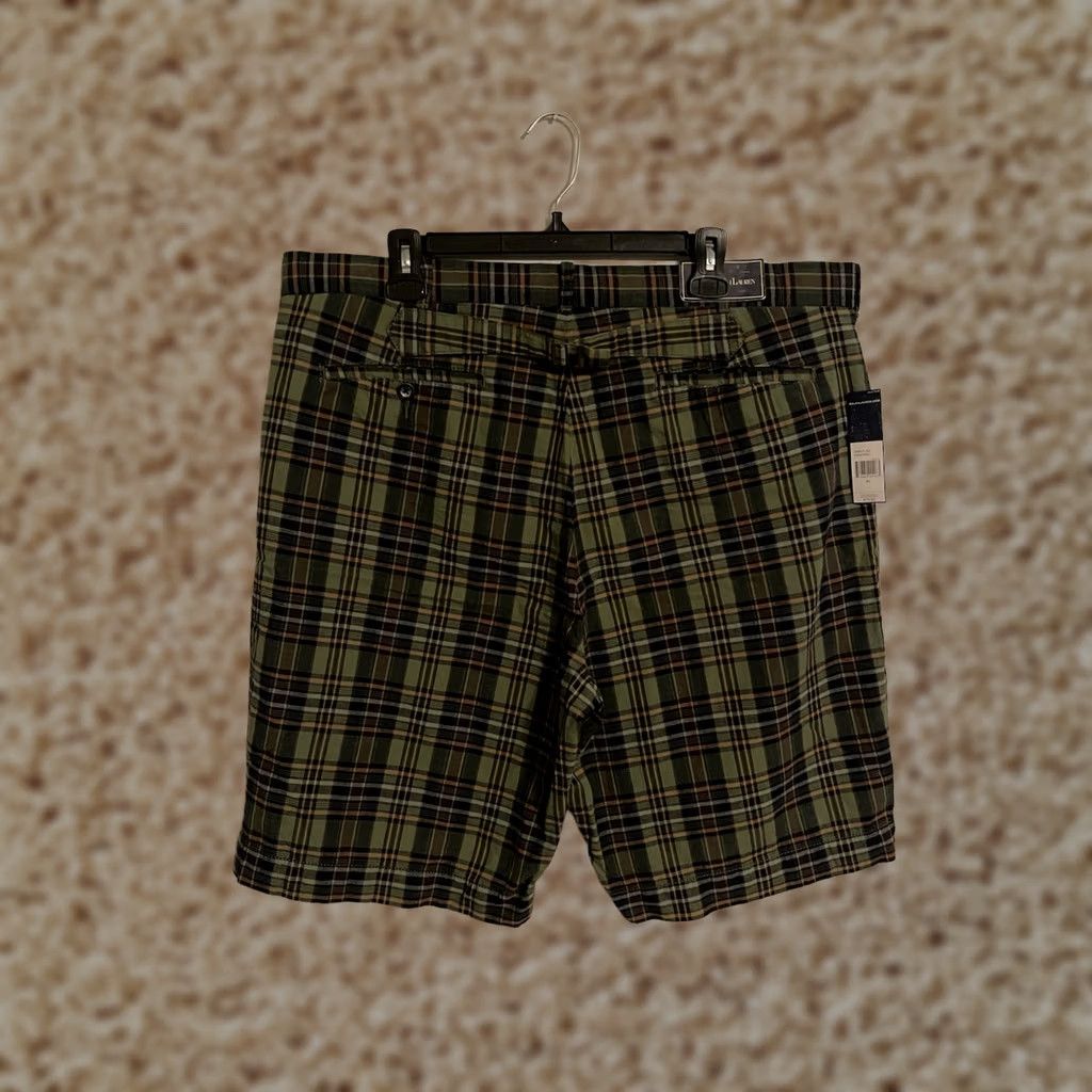 Polo Ralph Lauren Polo Ralph Lauren Chino Shorts Men's 40 Green Madras Plaid Back Buckle New! Size US L / EU 52-54 / 3 - 1 Thumbnail