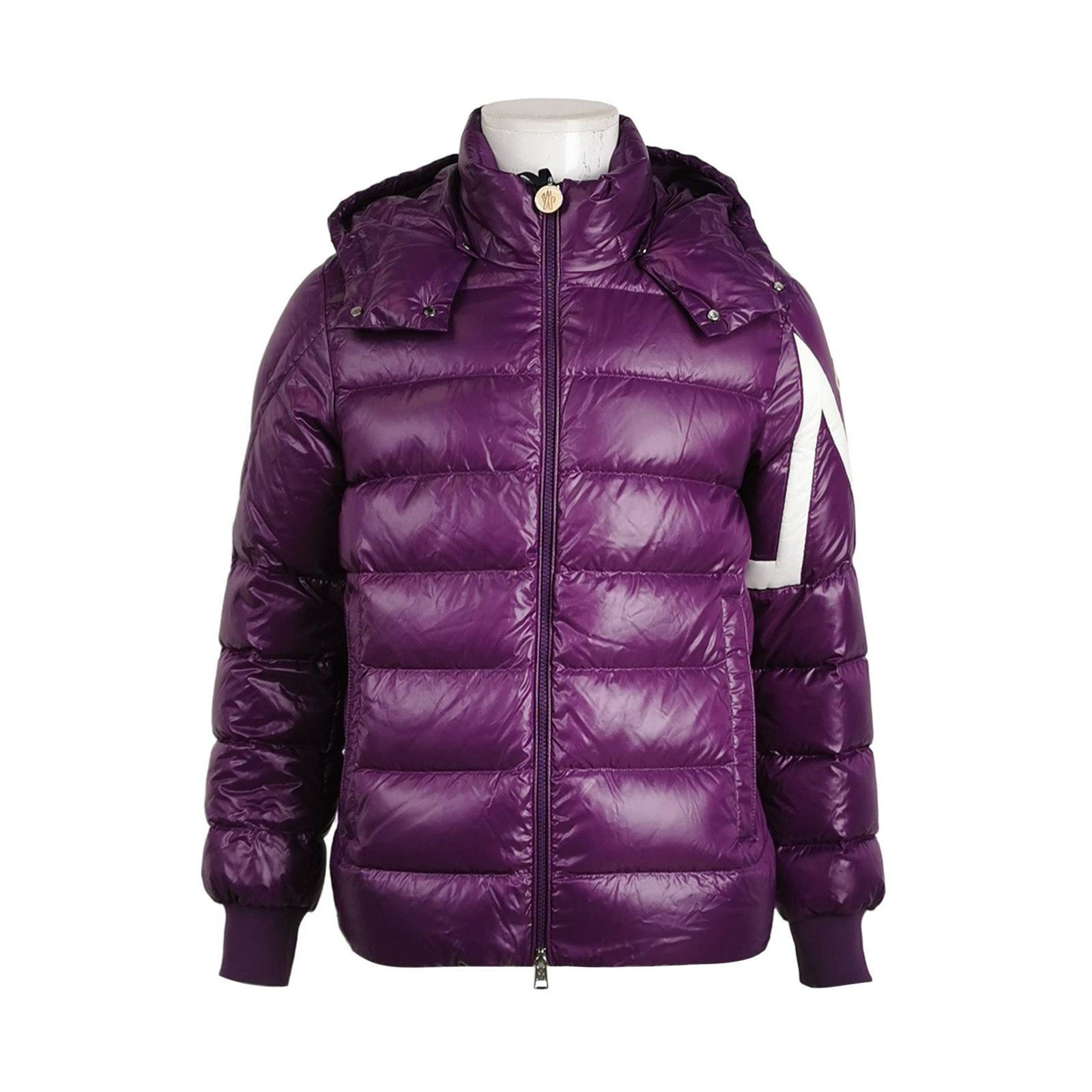 Moncler Moncler Purple Logo Puffer Jacket S Size Size US S / EU 44-46 / 1 - 1 Thumbnail