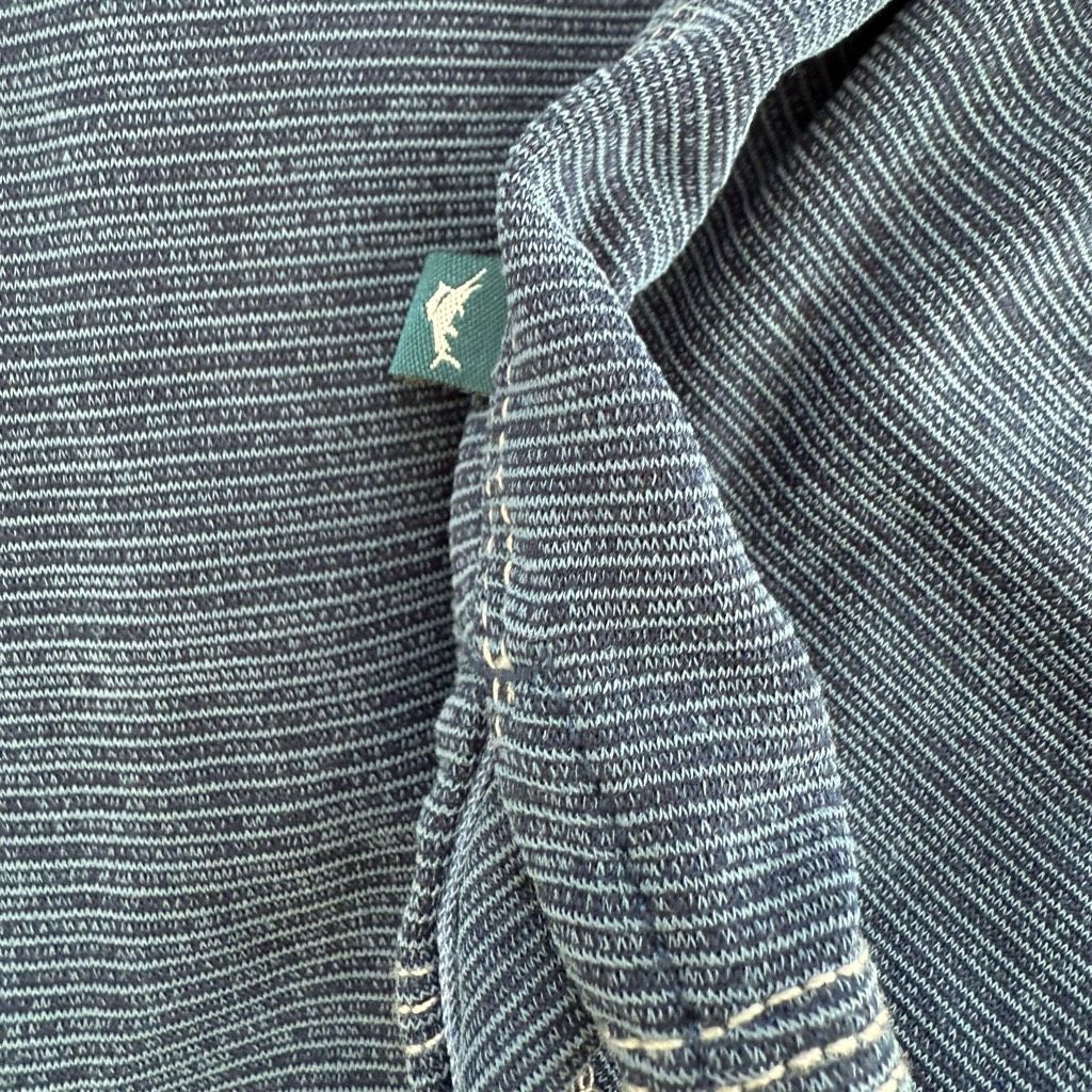 Tommy Bahama Tommy Bahama Blue Micro Stripe Long Sleeve Polo Shirt 3XL Ta Size US XXL / EU 58 / 5 - 6 Thumbnail