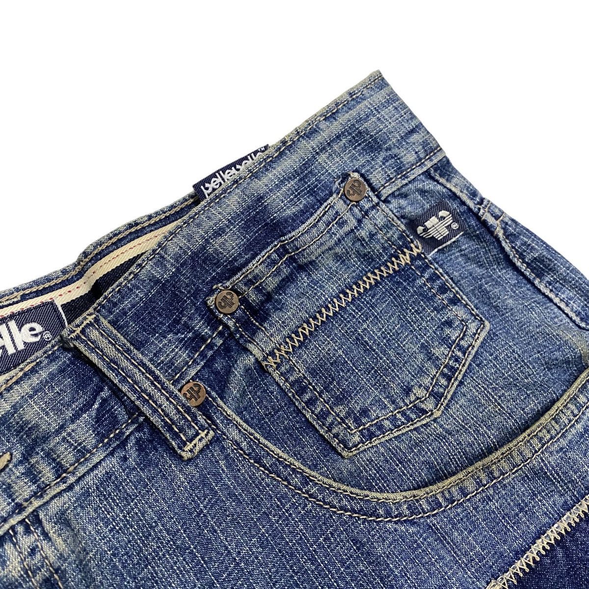Pelle Pelle × Vintage Pelle Pelle patchwork distressed denim Size US 34 / EU 50 - 7 Thumbnail