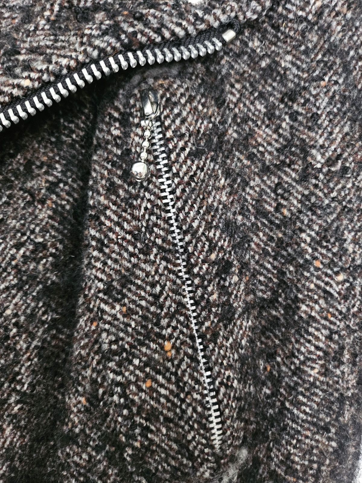 Comme des Garcons × Junya Watanabe Junya Watanabe cropped distressed tweed perfecto AD2011 Size L / US 10 / IT 46 - 3 Thumbnail
