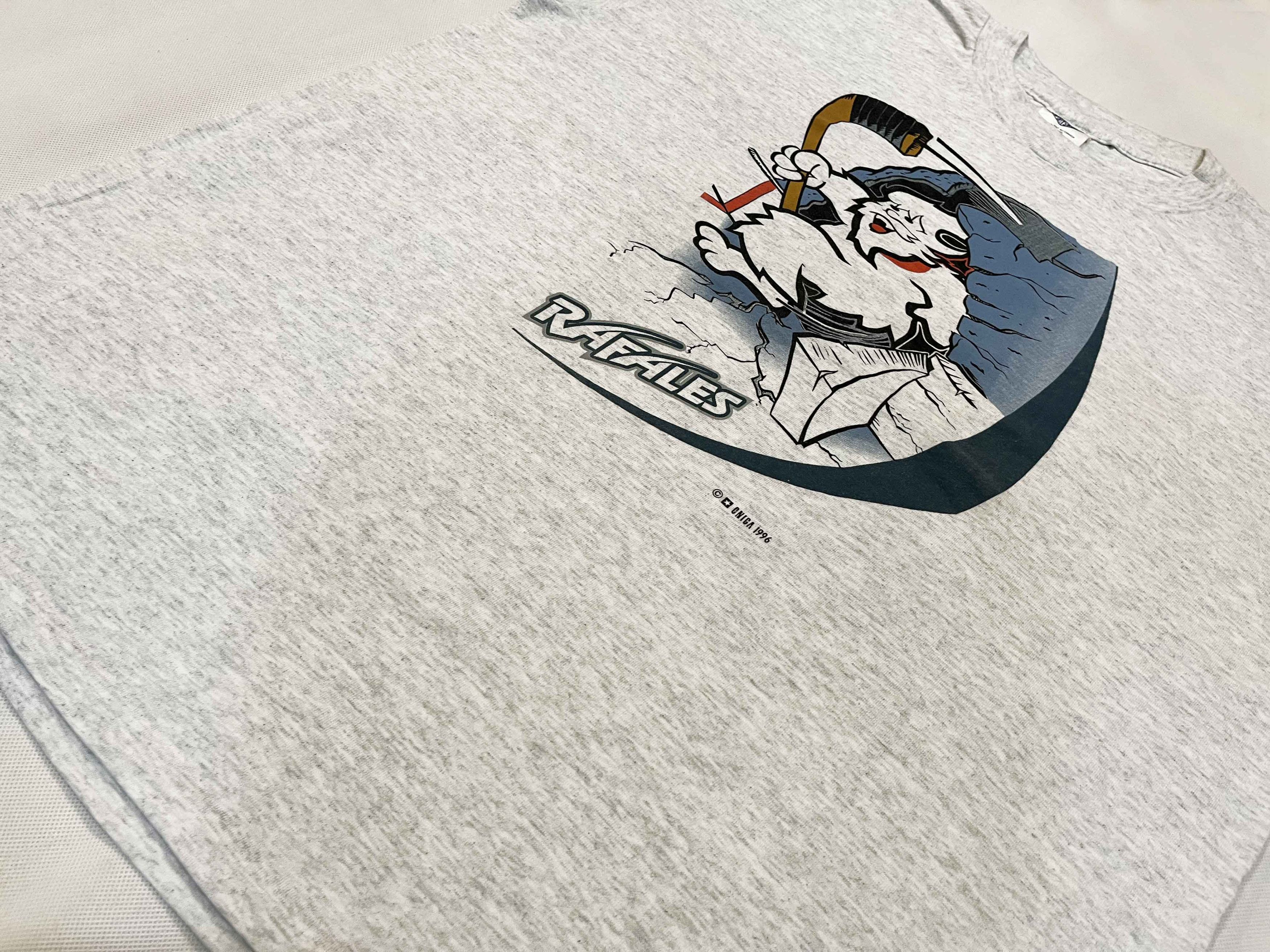 Vintage Vintage Oniga 1996 IHL Quebec Rafales Minor Hockey T-Shirt Size US XL / EU 56 / 4 - 5 Thumbnail