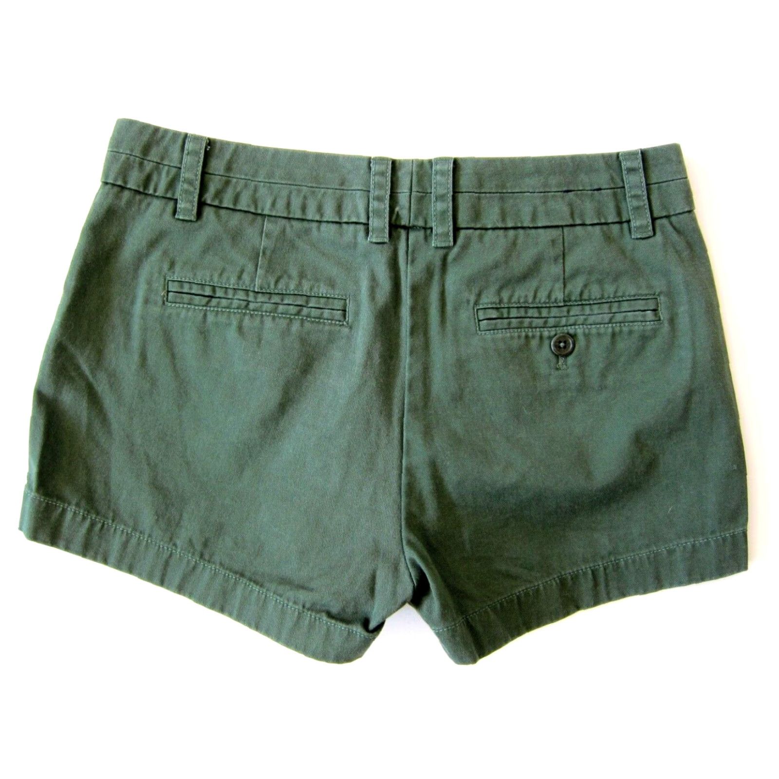 J.Crew J.Crew Army Green 100% Cotton Flat Front Pocket Chino Shorts Women Size 2 Size 26" / US 2 / IT 38 - 2 Thumbnail