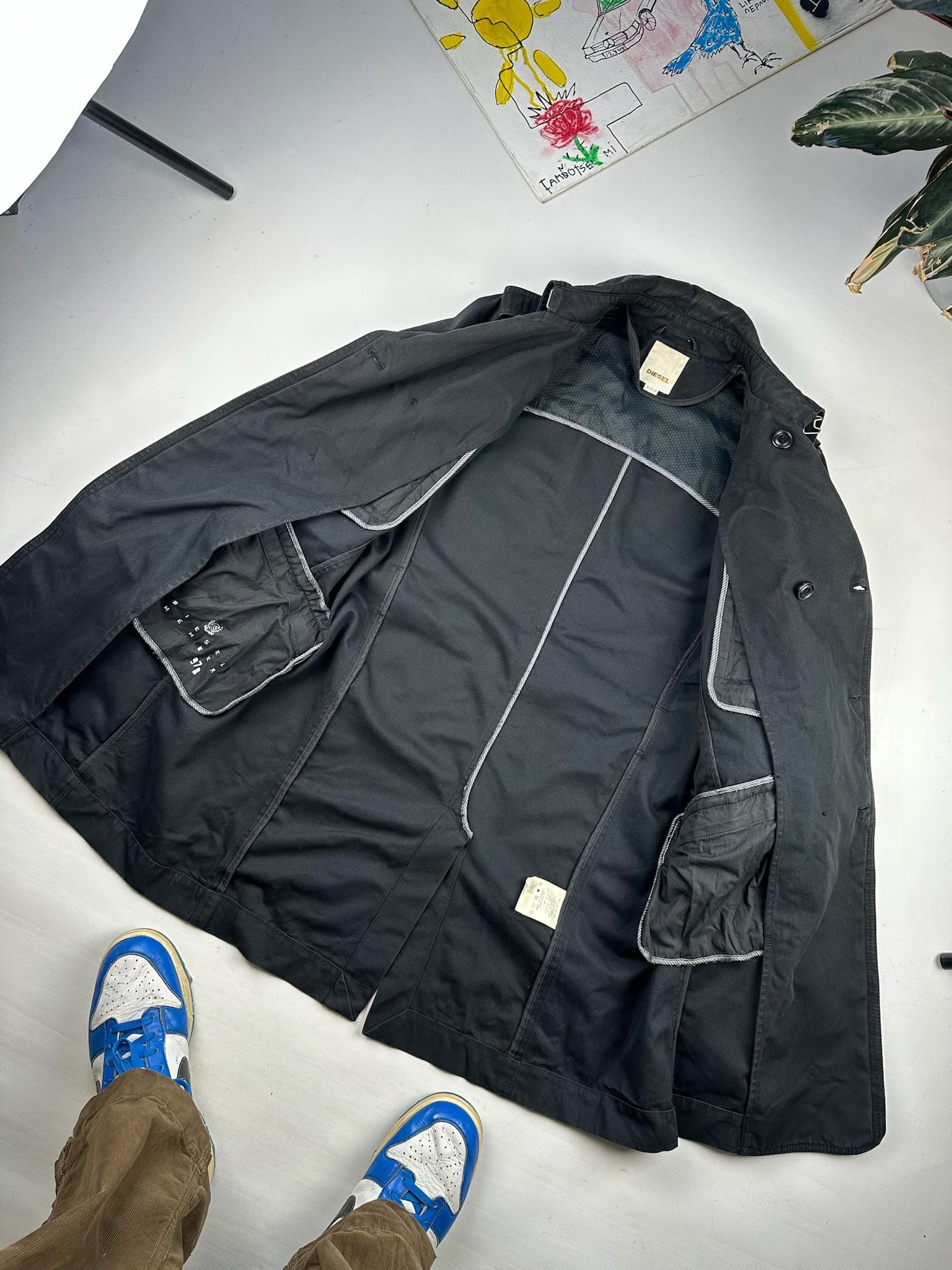Diesel Diesel Black Belted Trench Coat Size US M / EU 48-50 / 2 - 12 Thumbnail