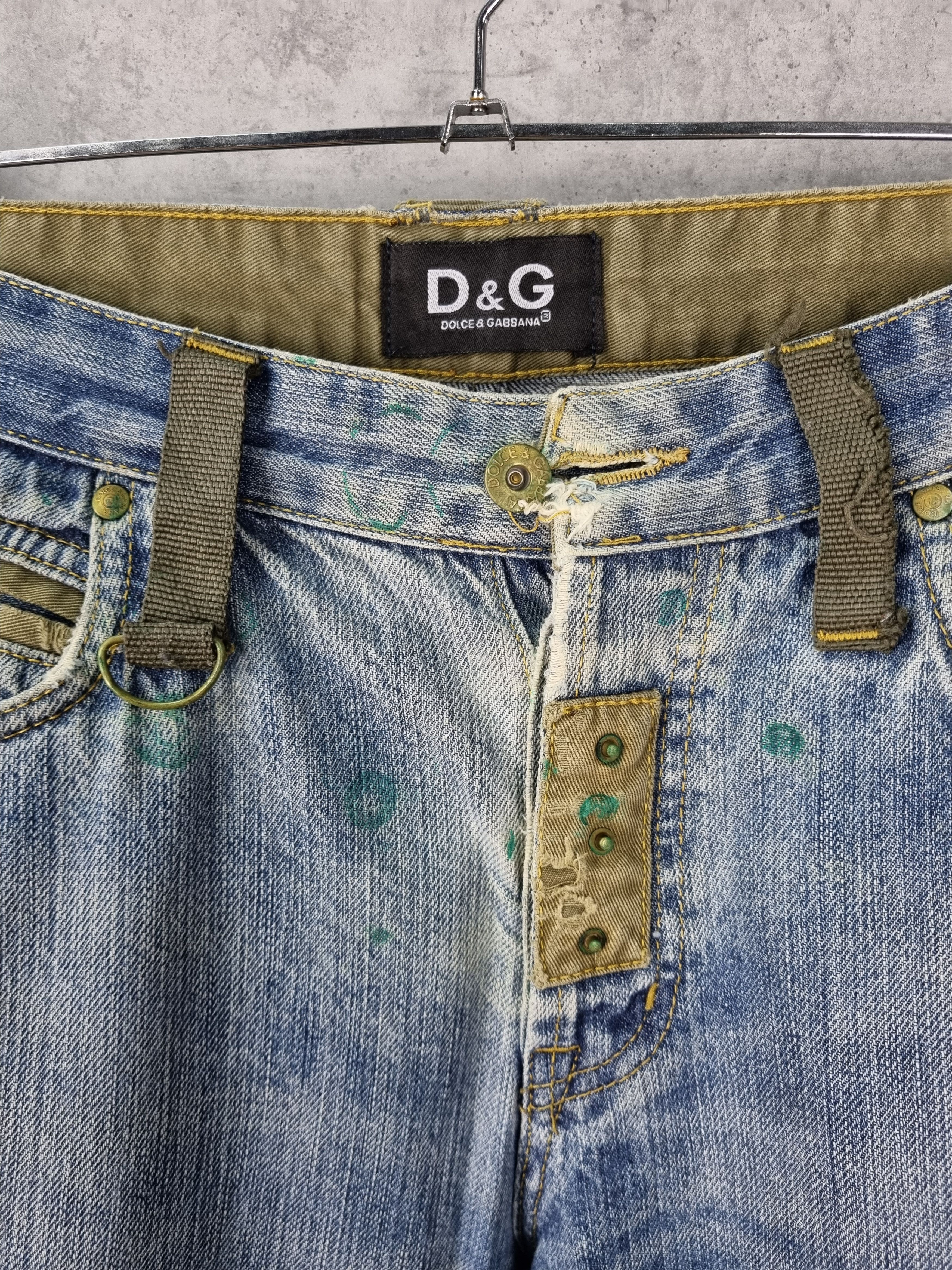 Vintage 90s Dolce & Gabbana Dirty Aesthetic Denim Jeans Size US 32 / EU 48 - 11 Thumbnail