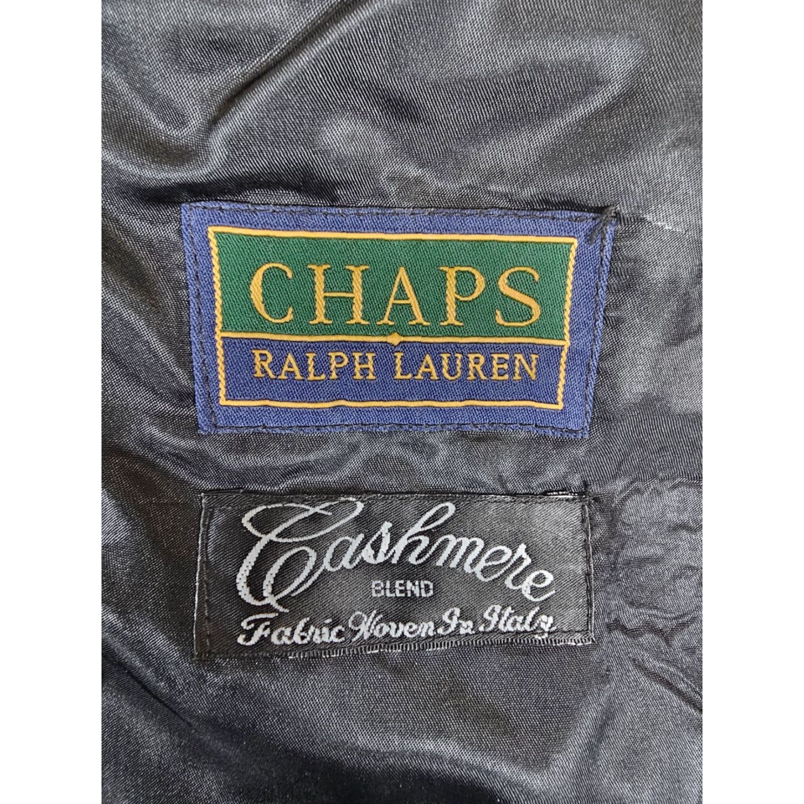 Chaps VINTAGE Chaps Ralph Lauren Overcoat Mens XL Black Cashmere Blend Single Breasted Overcoat Size US XL / EU 56 / 4 - 7 Thumbnail