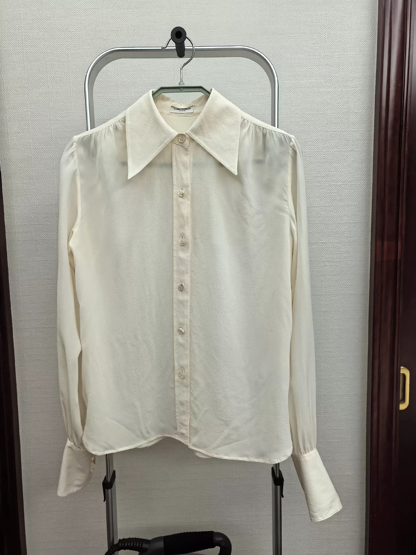 Saint Laurent Paris Saint Laurent Paris Mulberry silk shirt Size US XXS / EU 40 - 1 Thumbnail
