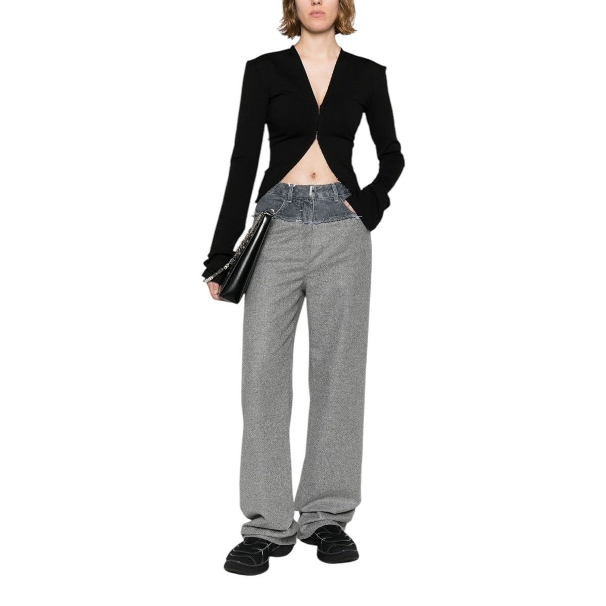 Givenchy $1,820 hybrid paneled denim/wool trouser Size US 30 / EU 46 - 7 Thumbnail
