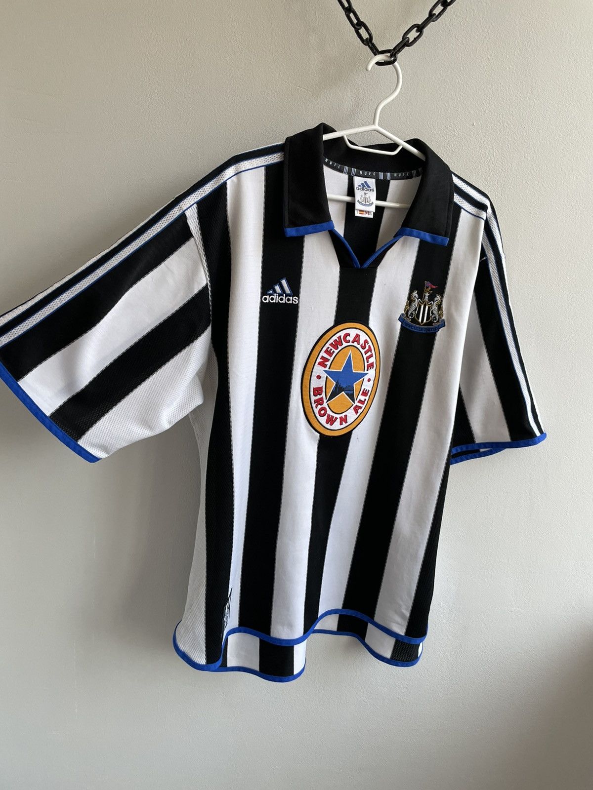 Adidas NEWCASTLE UNITED 1999 2000 HOME FOOTBAL SHIRT SOCCER JERSEY Size US XL / EU 56 / 4 - 3 Thumbnail
