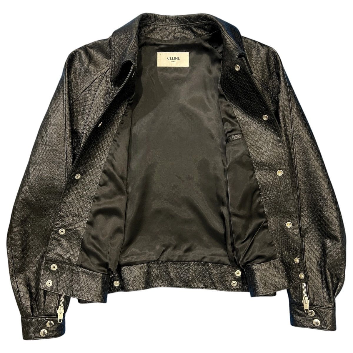 Celine CELINE 2019AW HEDI SLIMANE Python Embossed Leather Jacket Size US M / EU 48-50 / 2 - 2 Thumbnail