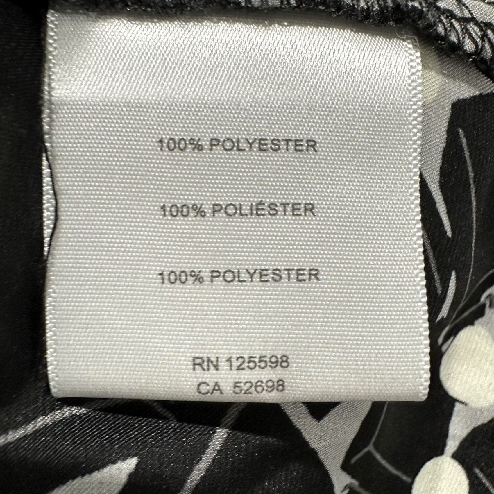 Ellen Tracy Ellen Tracy Blouse Geometric Puff Sleeve Cinched Waist V-Neck Long Sleeve Black White Women's M Size XL / US 12-14 / IT 48-50 - 6 Thumbnail