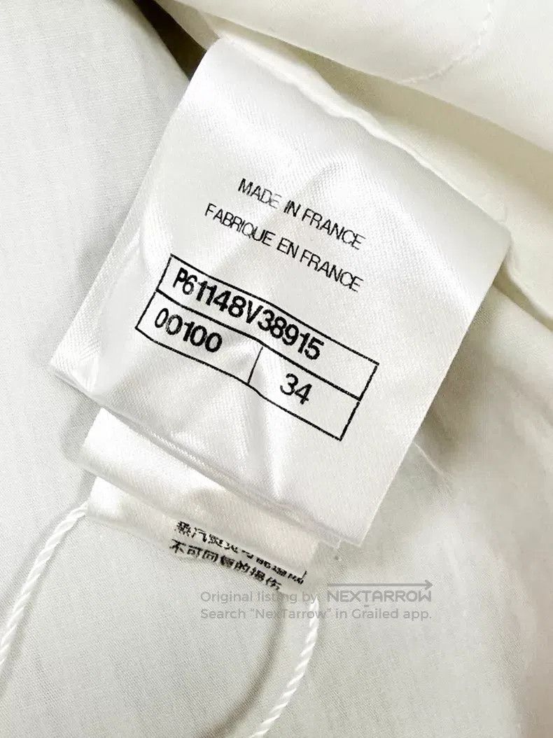 Chanel Chanel Black letter logo lapel short-sleeved short shirt Size XXS / US 00 / IT 34 - 6 Thumbnail