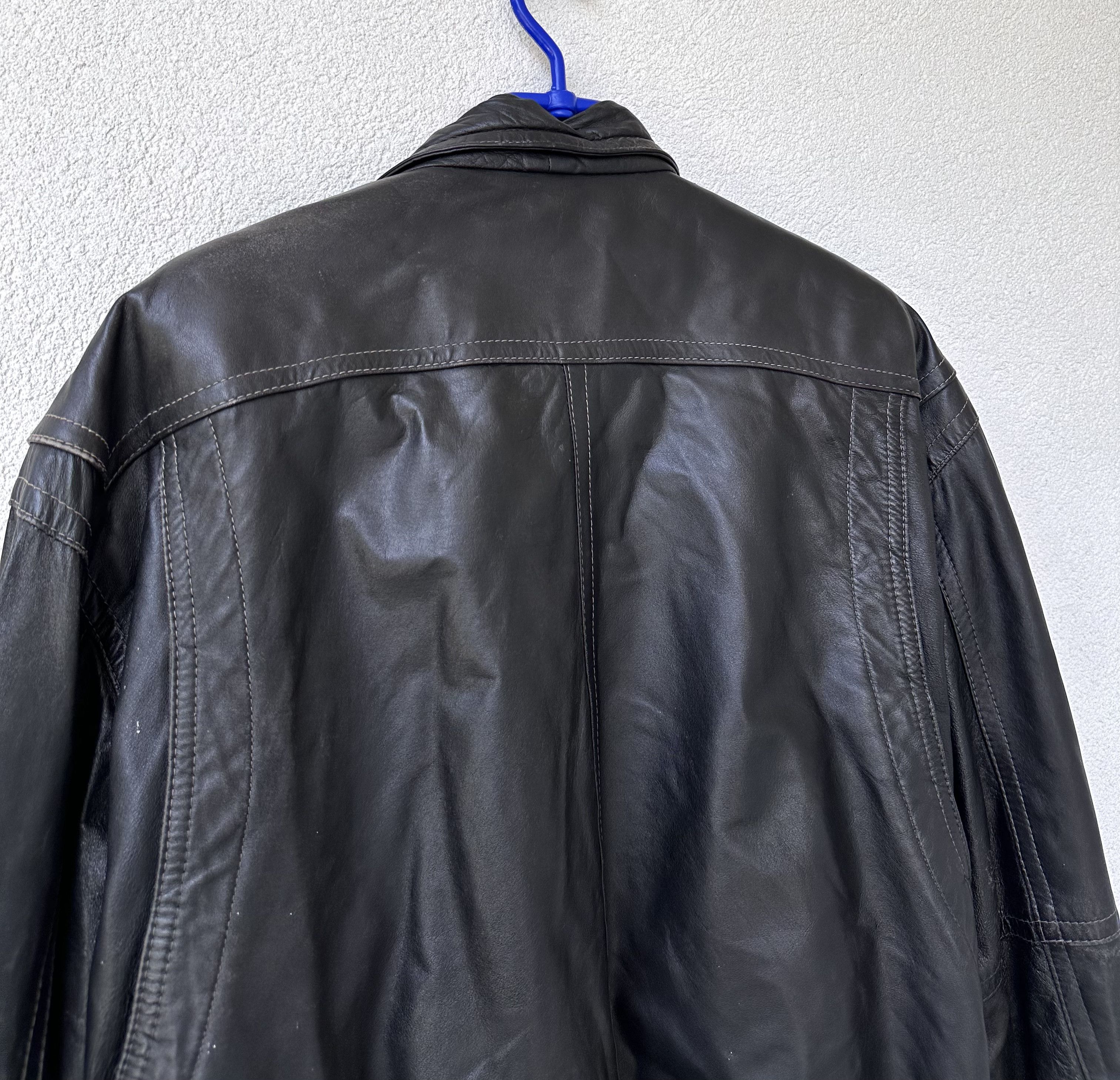 Vintage Leather jacket male boxy avant garde Size US L / EU 52-54 / 3 - 10 Thumbnail