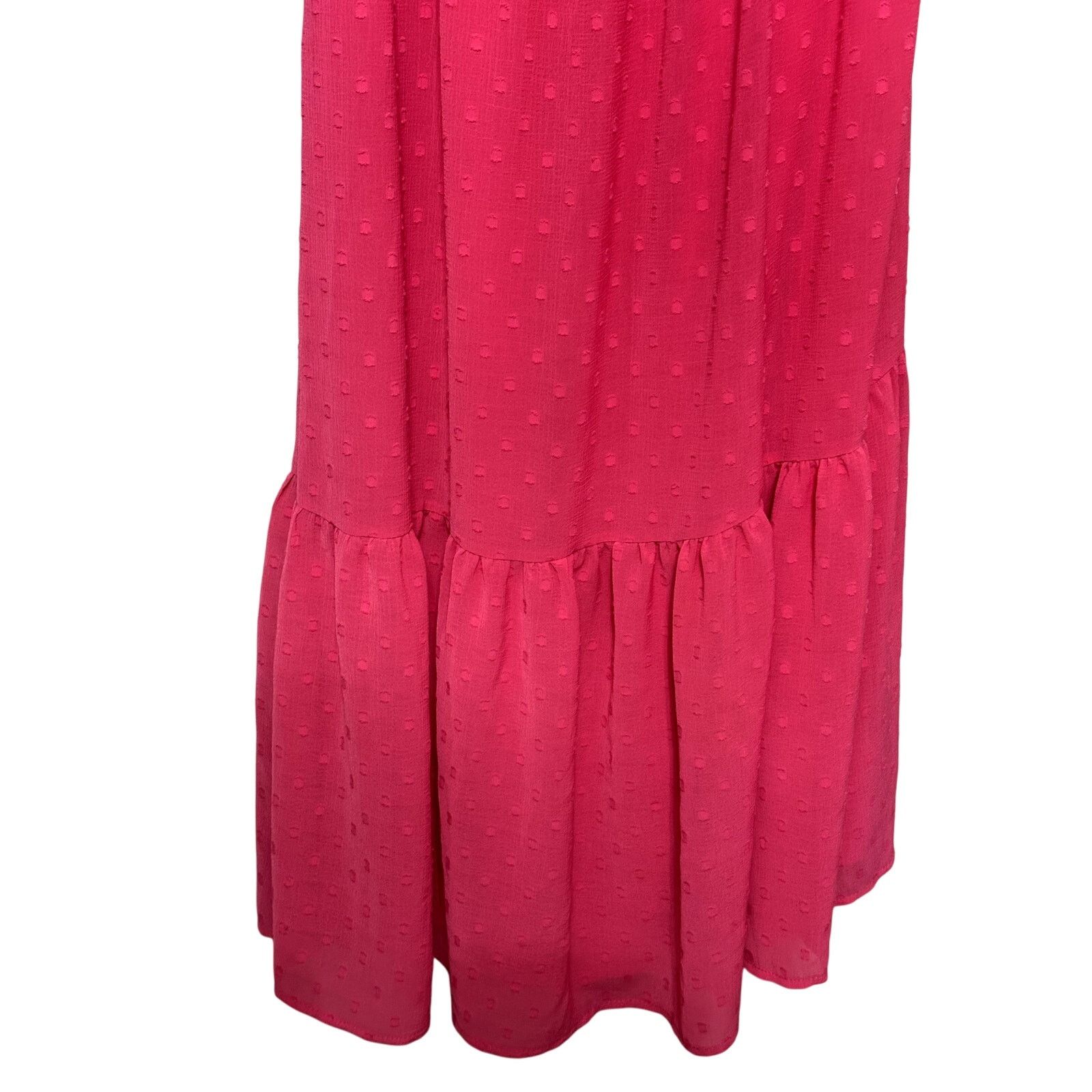 Other Chelsea28 Midi Dress Swiss Dot Pattern One Shoulder Pink XXS Size XXS / US 00 / IT 34 - 4 Thumbnail