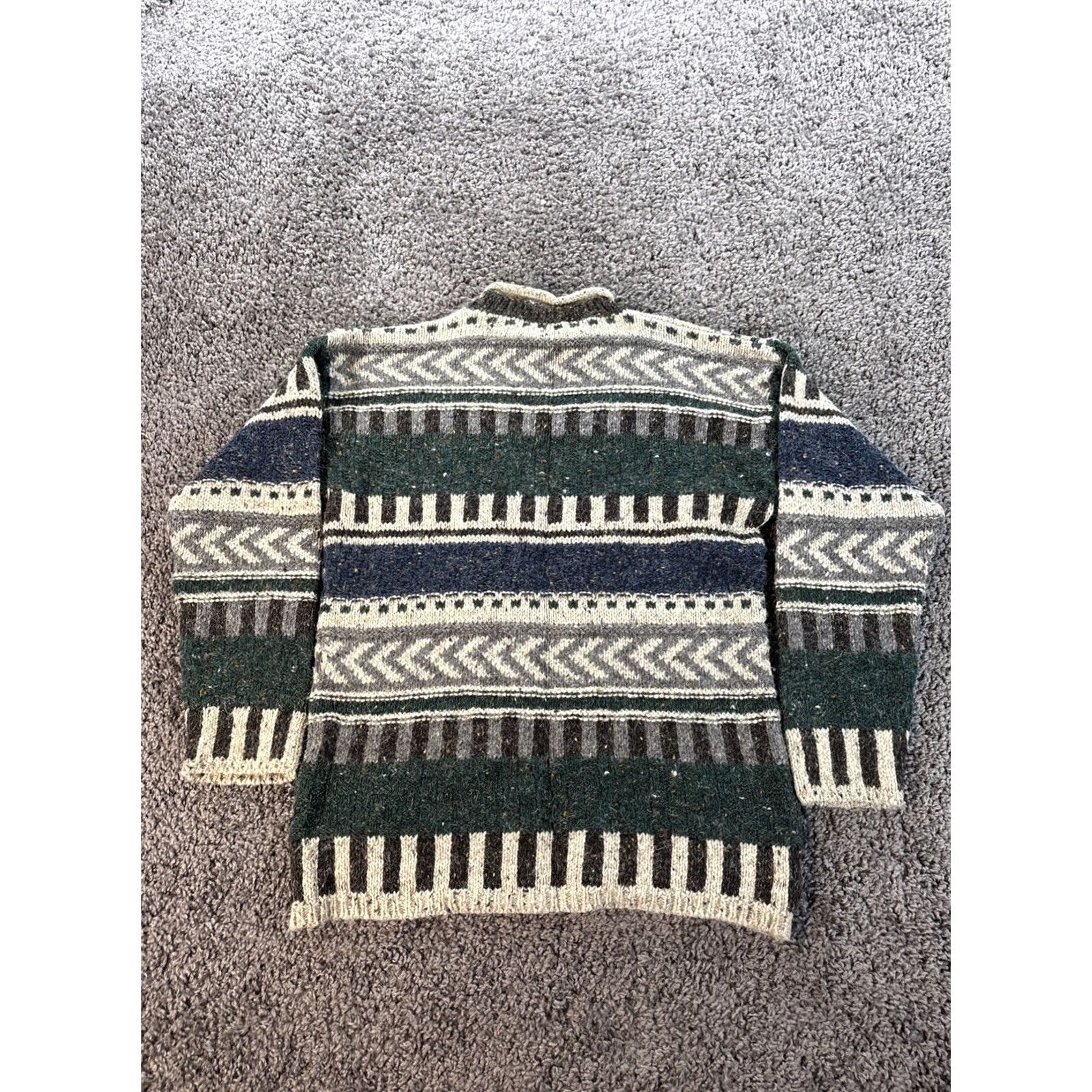 Vintage VINTAGE Bravo Sweater Mens M Gray Wool Heavy Knit Pullover Roll Neck Stripe Speckled 1990s Grunge Mens Size US M / EU 48-50 / 2 - 5 Thumbnail