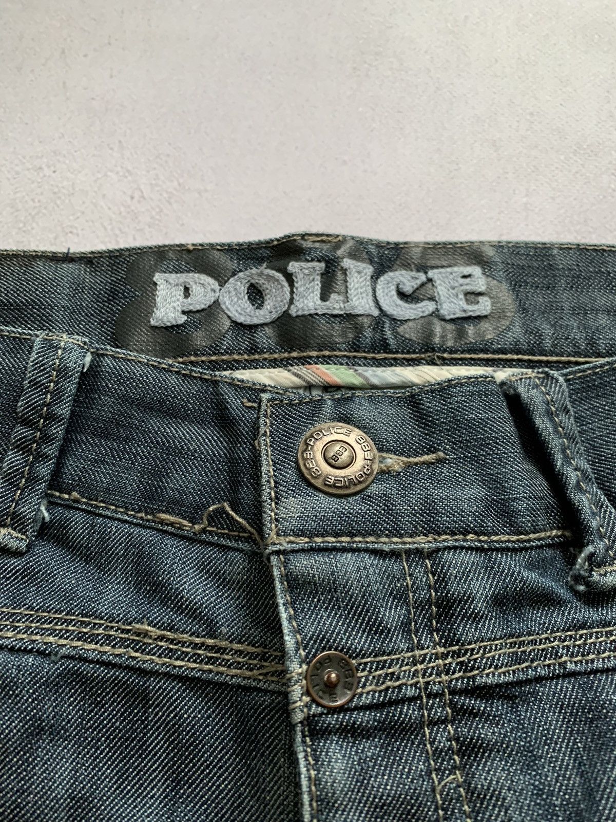 Japanese Brand 883 Police Jeans Dirty Baggy Denim Pants Distressed Crazy Size US 32 / EU 48 - 5 Thumbnail