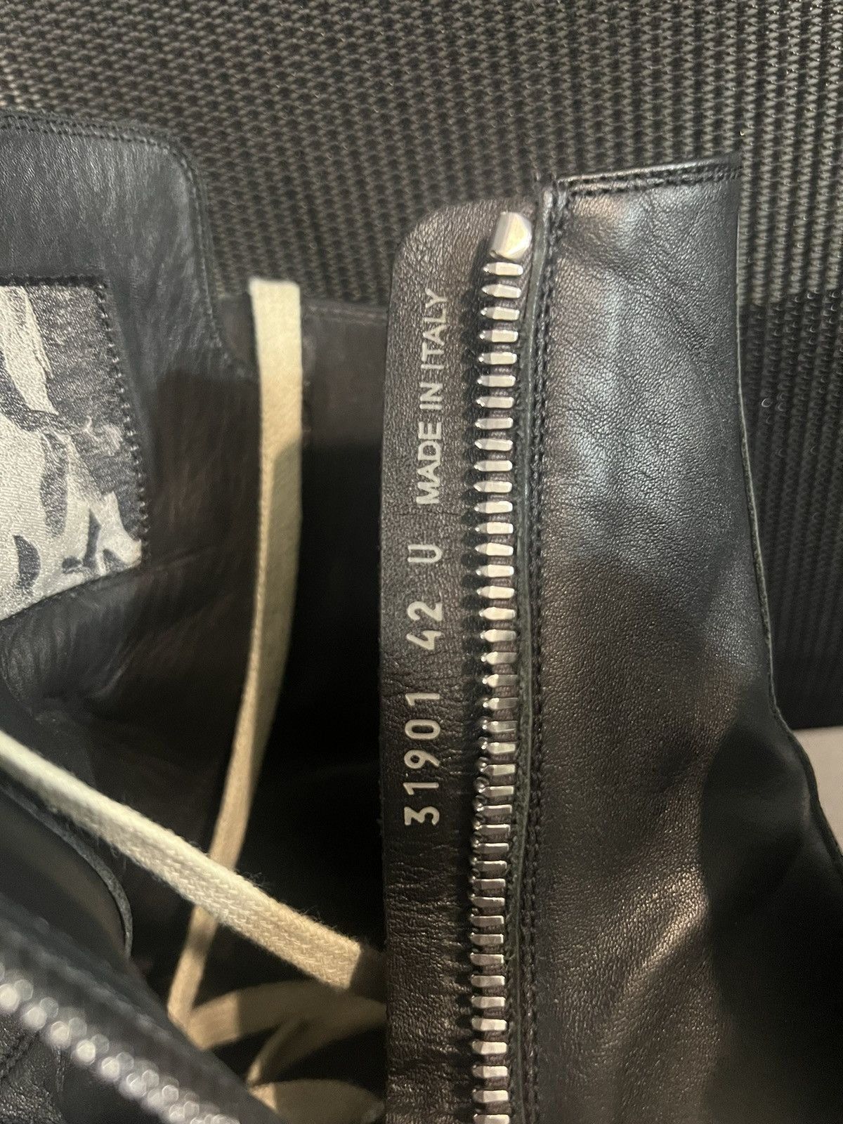 Rick Owens Mainline Leather Ramones High Top Black Size US 9 / EU 42 - 11 Thumbnail